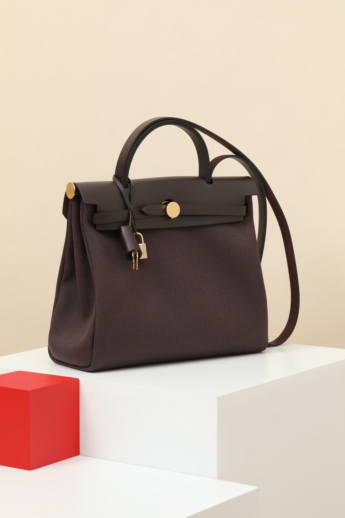 Hermès Herbag Zip 31 Casual Canvas & Leather Bag