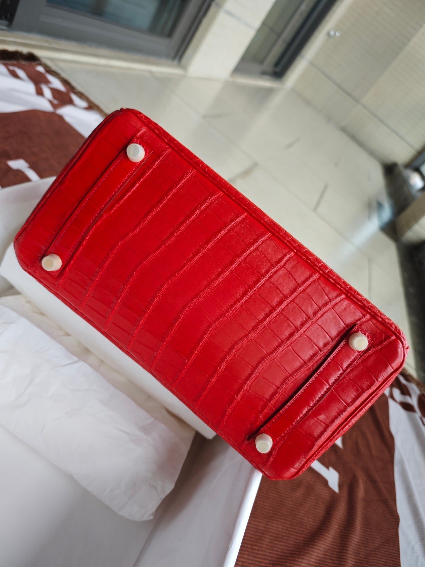 Hermès Birkin Red Crocodile Gold Hardware