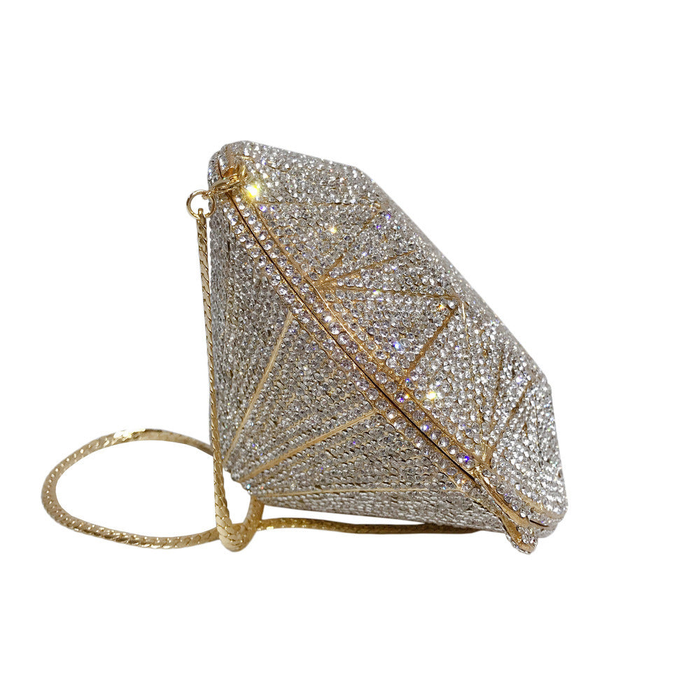Three-Dimensional Diamond Pattern Handbag Stylish Women’s Fashion Bag