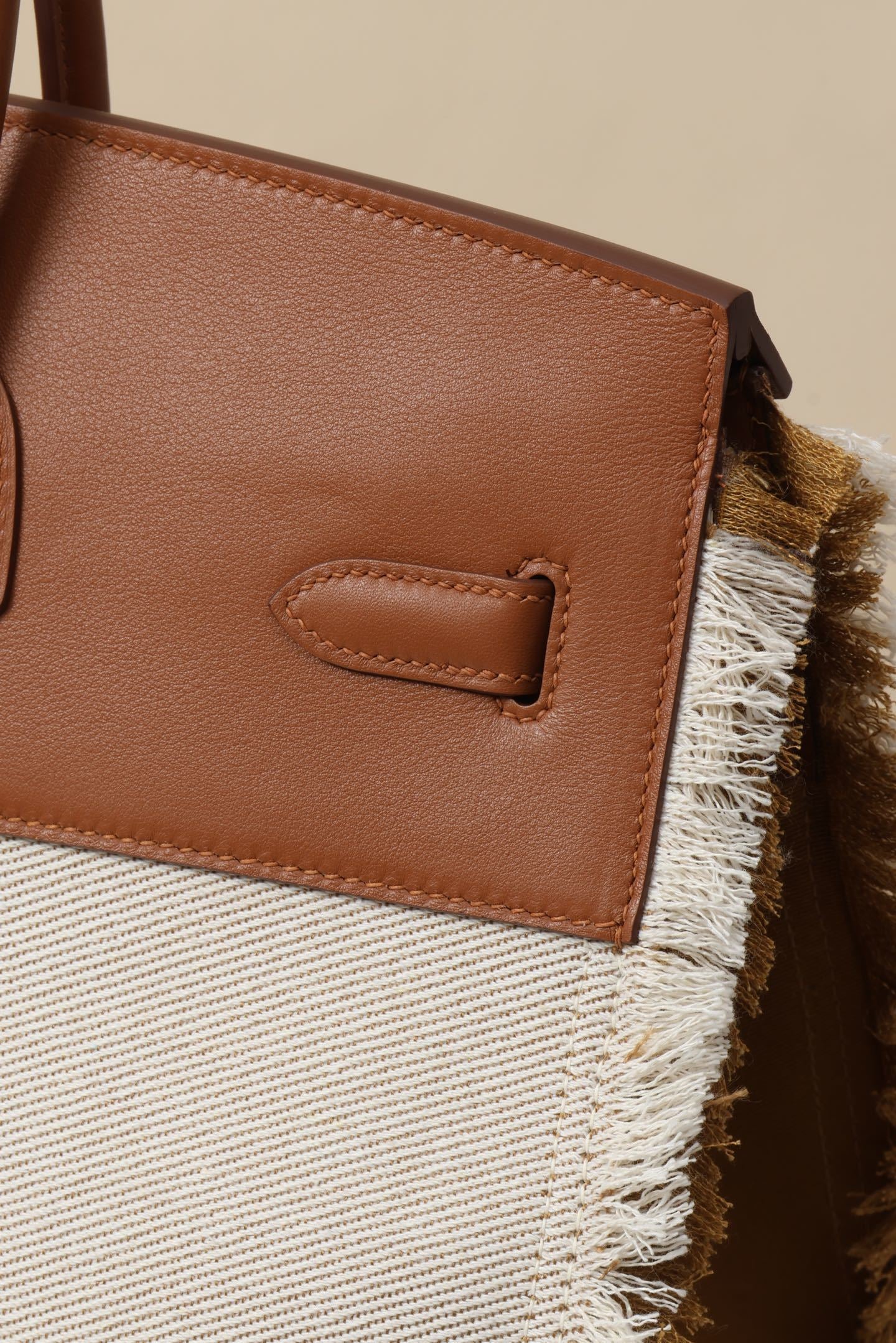 Hermès Birkin 35 Fray Fray Toile H & Swift Leather
