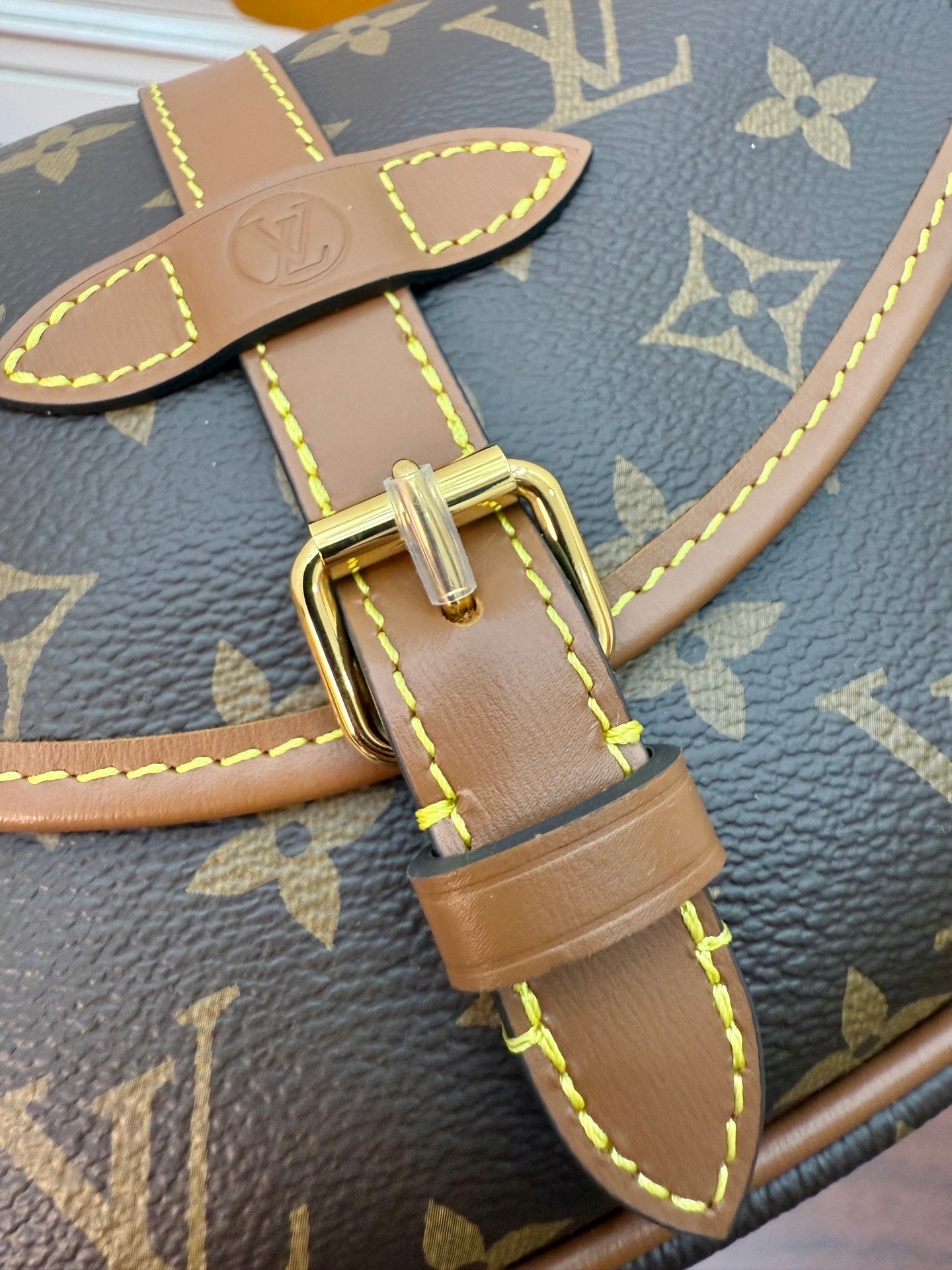 Louis Vuitton Duo BB Bag in Monogram Canvas with Gold Chain Strap