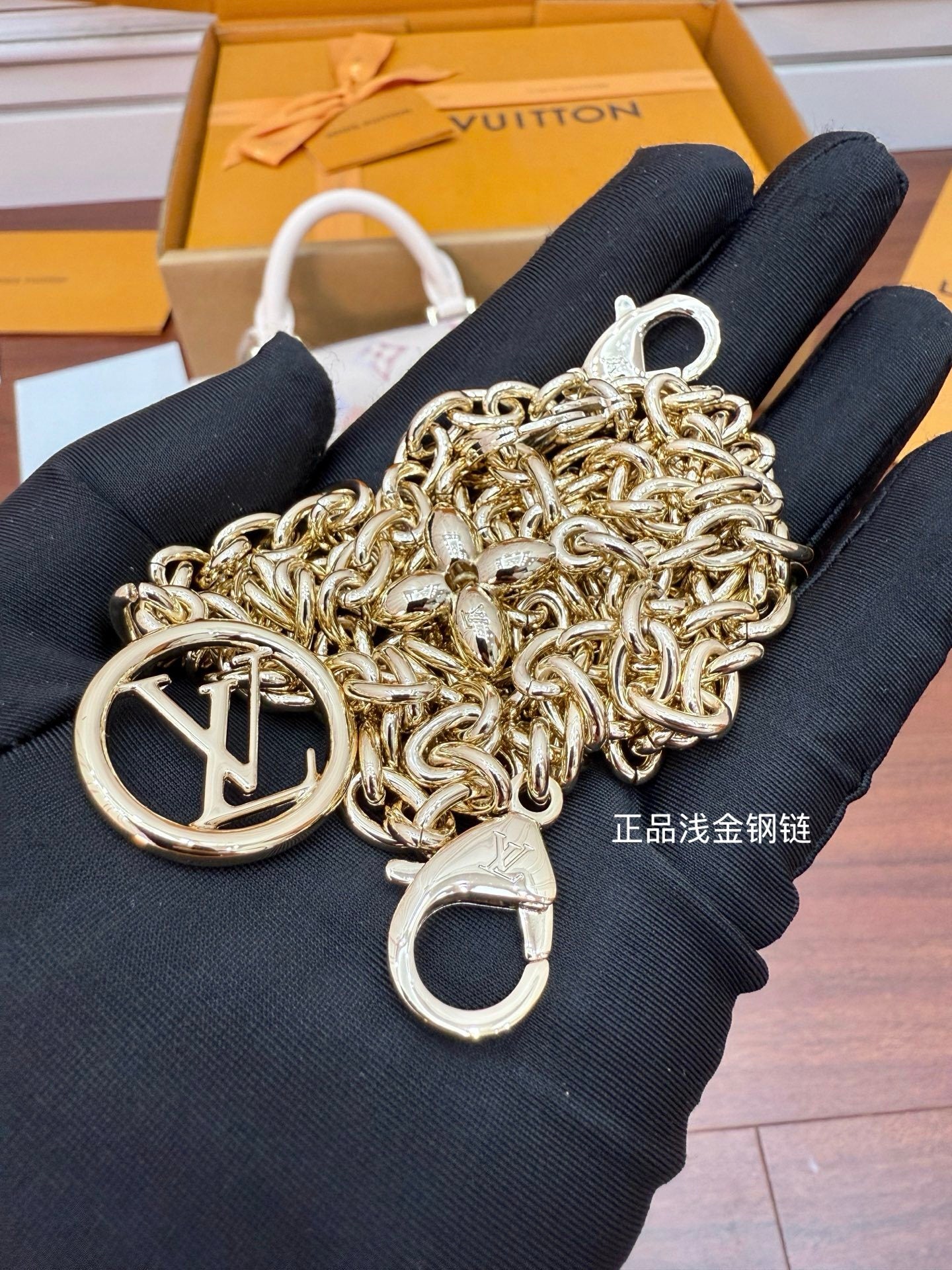 Louis Vuitton Nano Madeleine bag in the seasonal Snowy Pearl colorway, crafted from Monogram Empreinte leather.