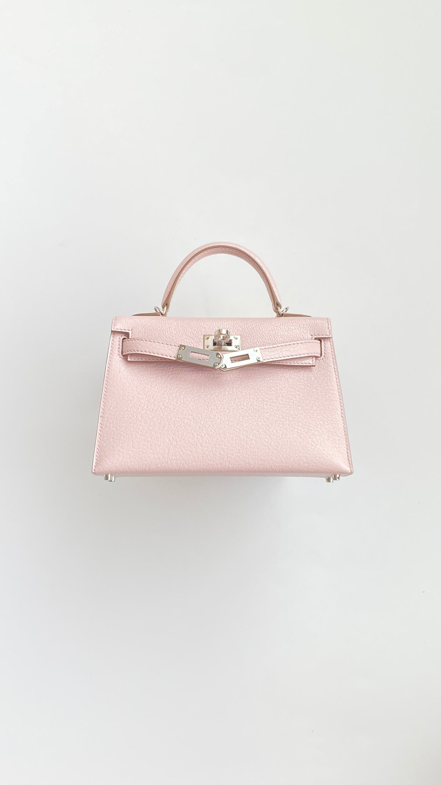 Hermès Mini Kelly Mauve Pale Epsom Leather