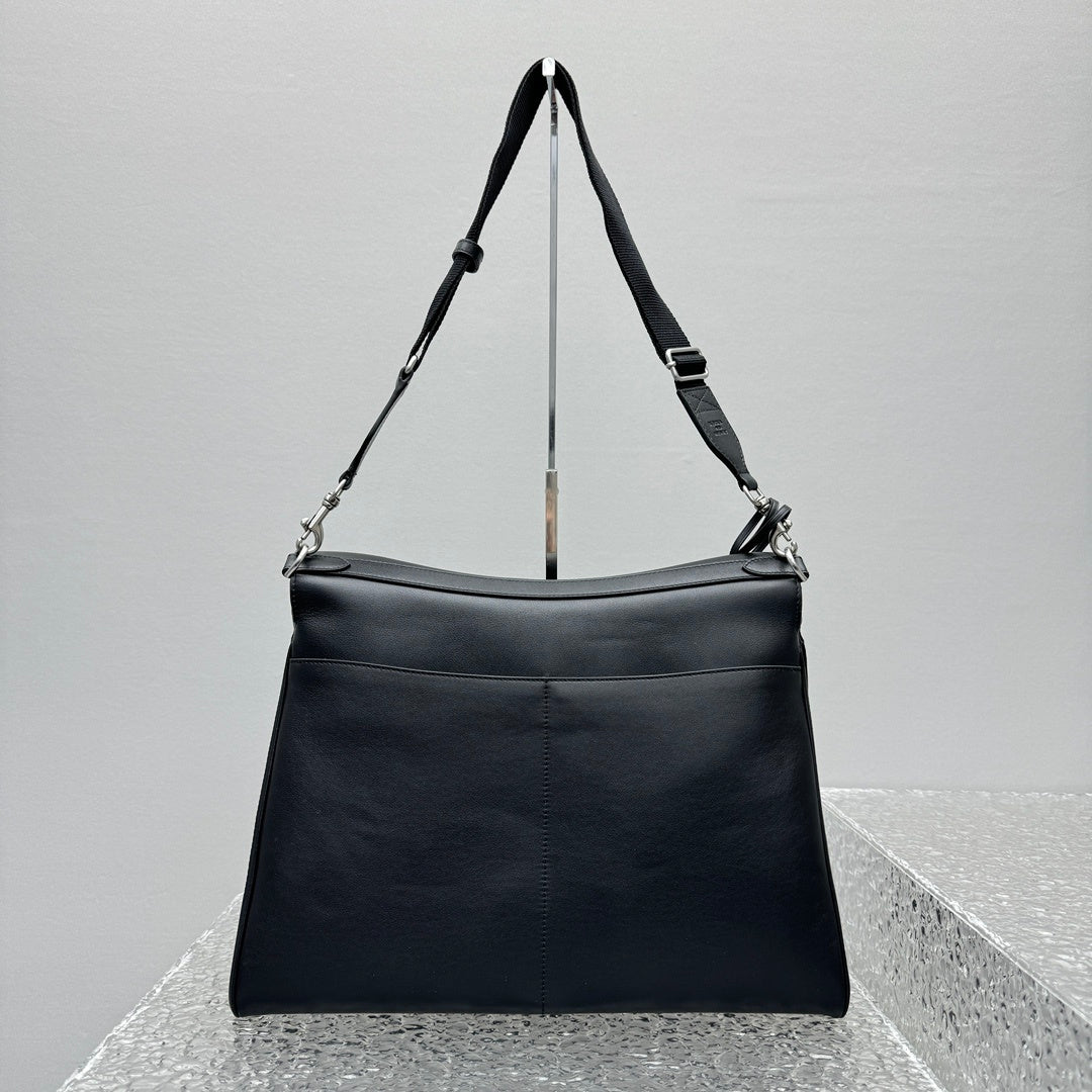 Balenciaga Rodeo Messenger Bag | Black Smooth Calfskin Luxury Shoulder Bag