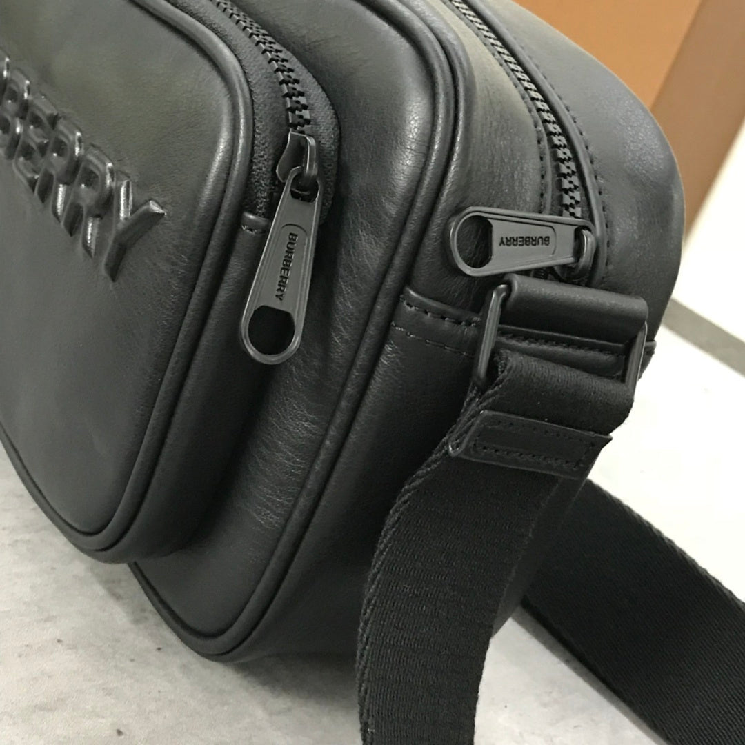 Burberry Paddy Italian-Tanned Calf Leather Crossbody Bag with Debossed Logo