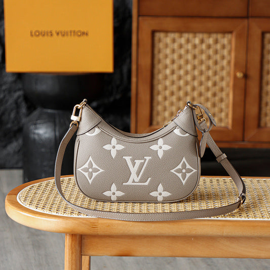 Louis Vuitton Bagatelle Bag in Beige/Crème Monogram Empreinte Leather
