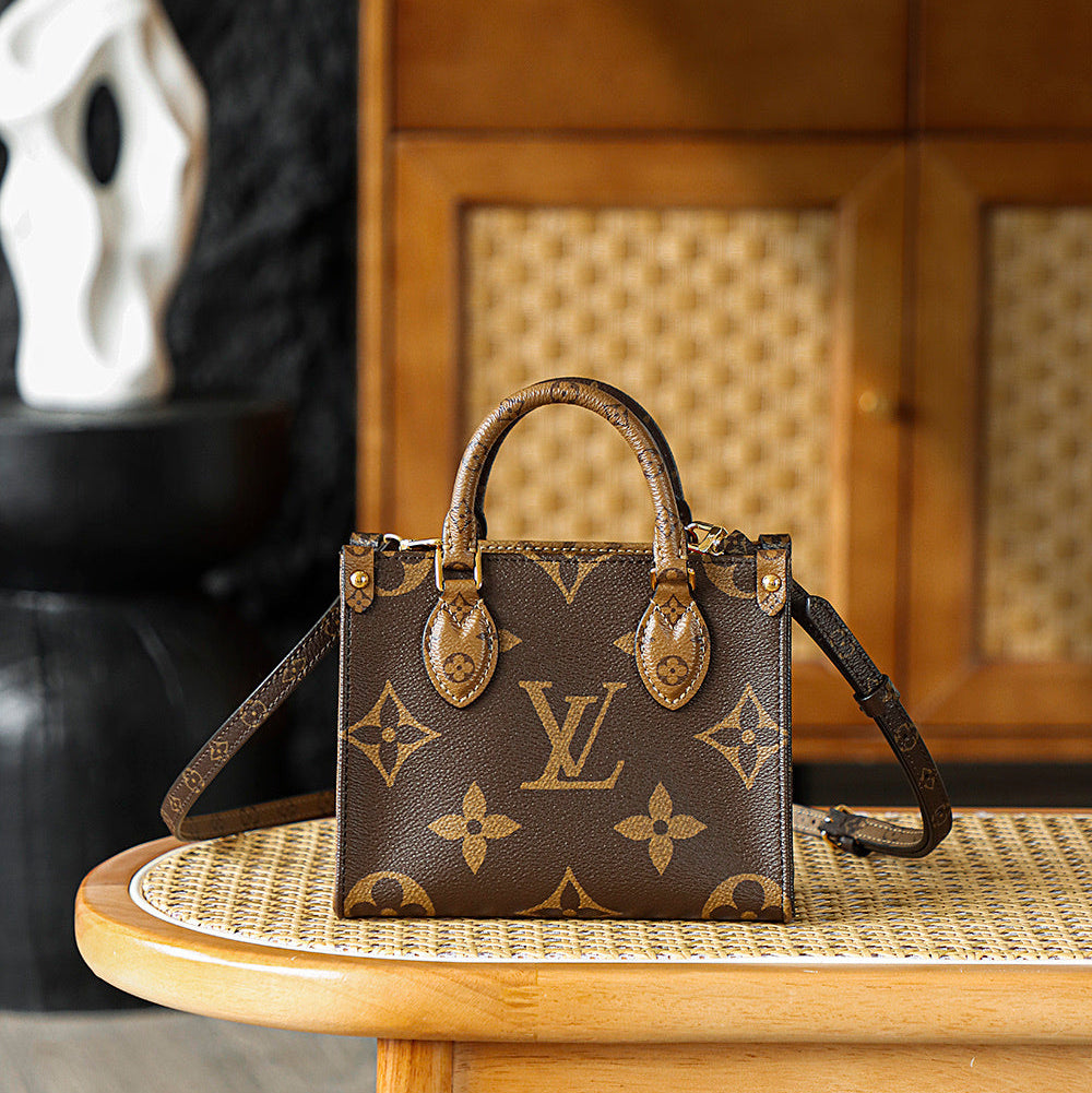 Louis Vuitton OnTheGo BB Bag in Monogram & Monogram Reverse Canvas
