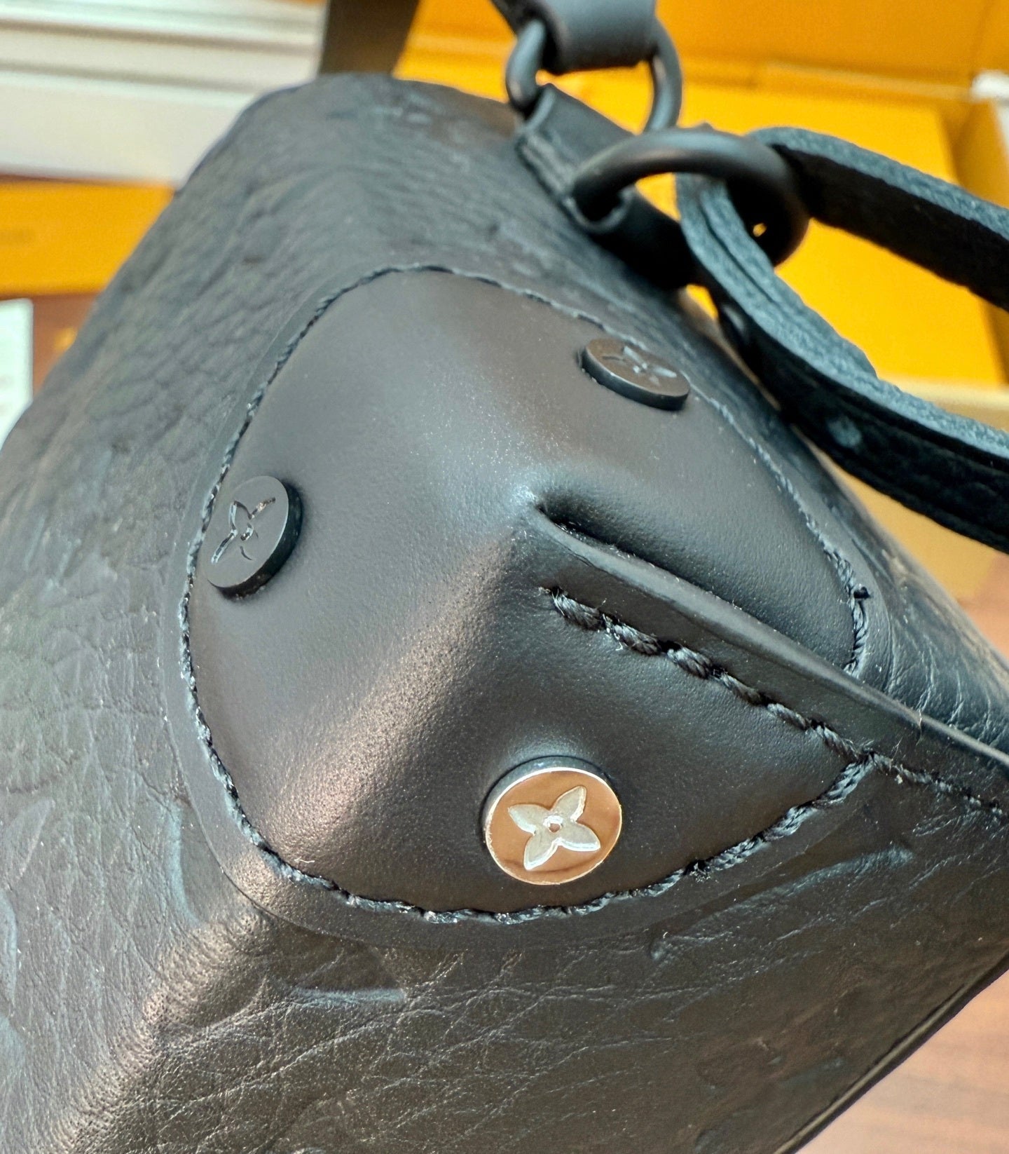 Louis Vuitton Steamer Wearable Wallet Black Taurillon Leather Luxury Wallet