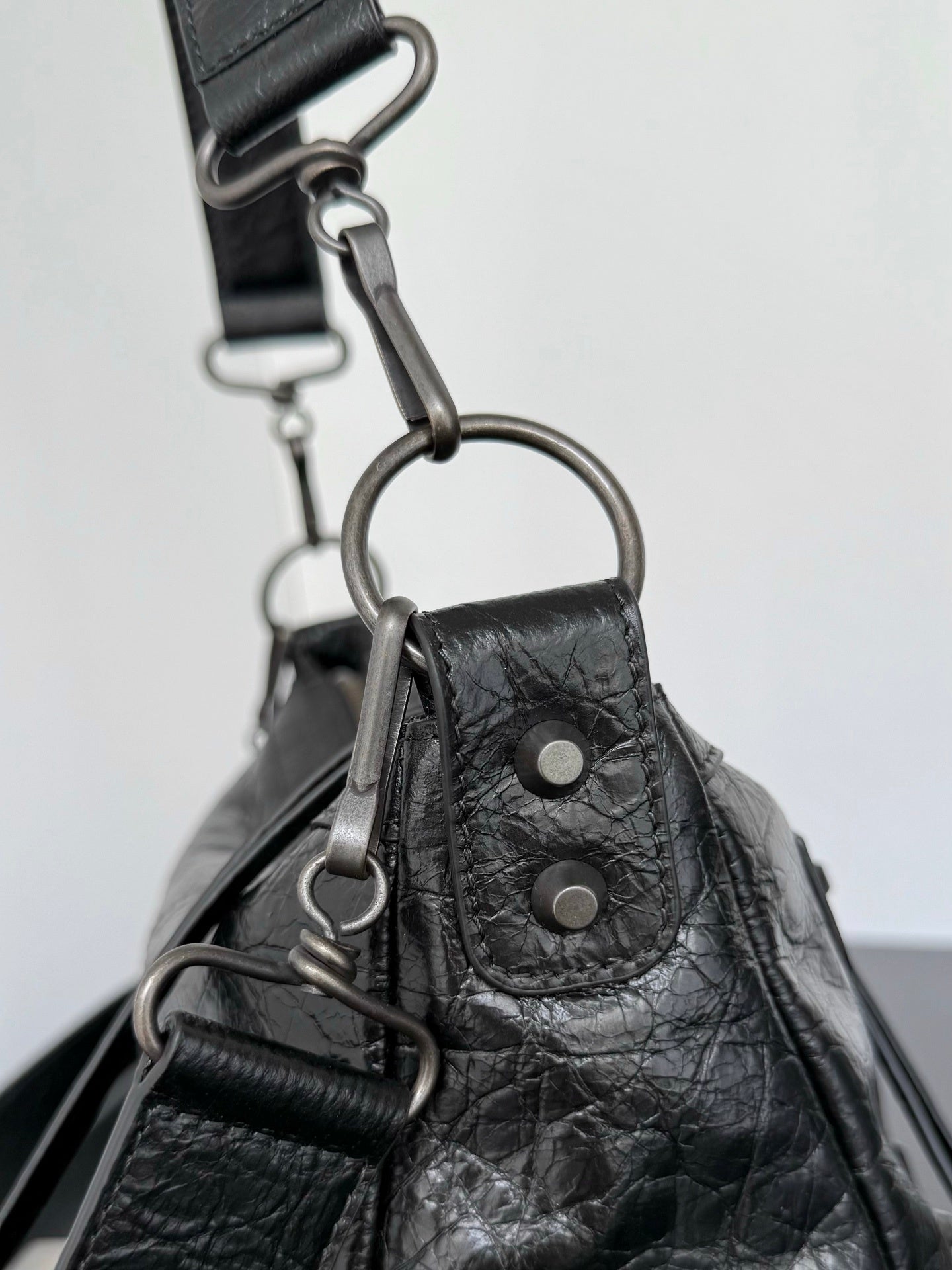 Balenciaga Le City Moto Medium Leather Shoulder Bag