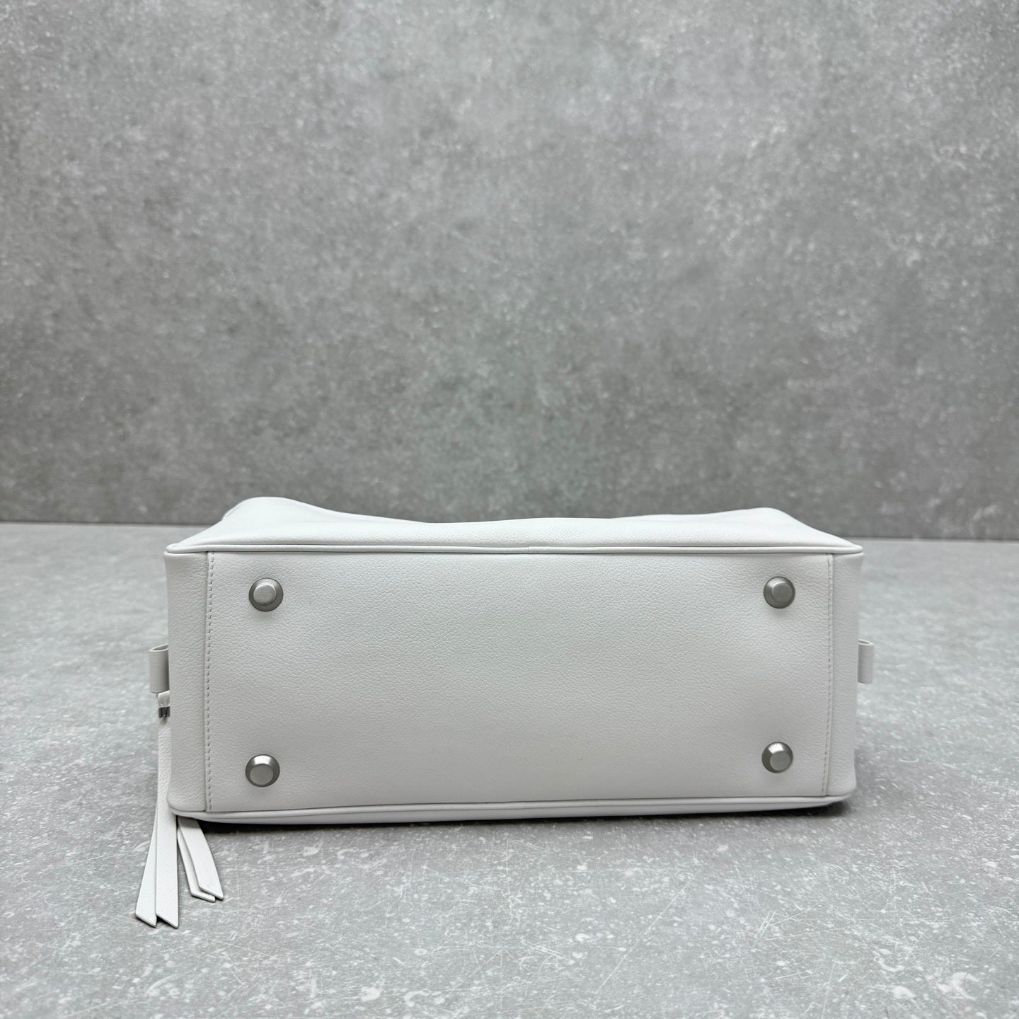 Balenciaga Carrie Bowling Bag Small White Calfskin