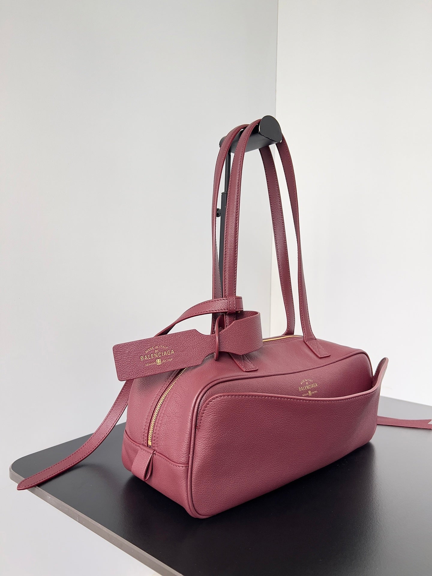 Women’s Purple Small Leather Carrie Bowling Bag