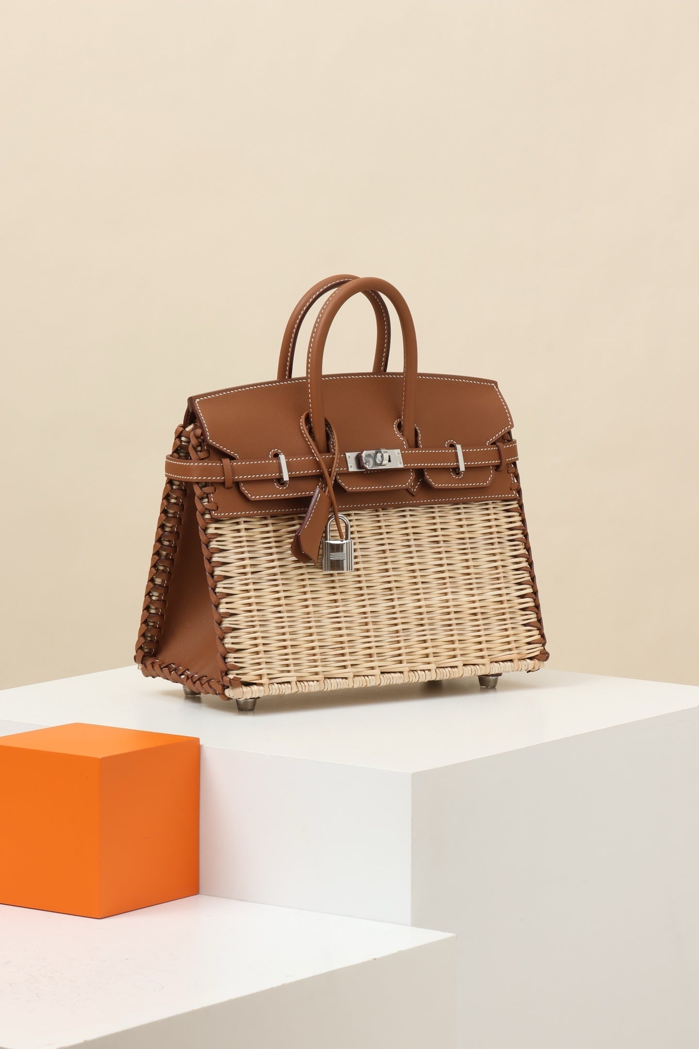 Hermès Birkin 25 Picnic Wicker Gold Swift Leather