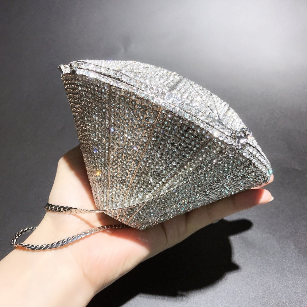 Three-Dimensional Diamond Pattern Handbag Stylish Women’s Fashion Bag