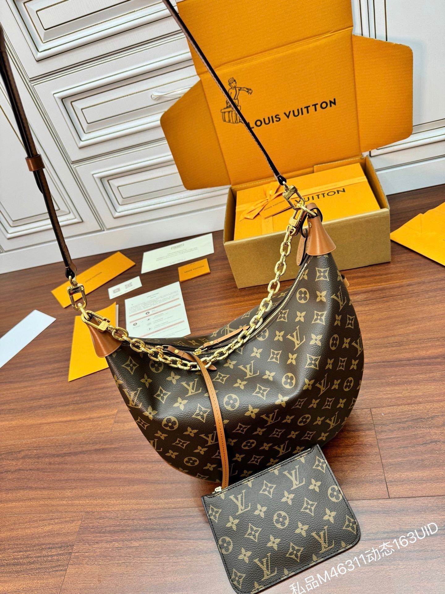 Louis Vuitton Loop Hobo Bag in Monogram & Monogram Reverse Canvas with Cowhide Leather Trim