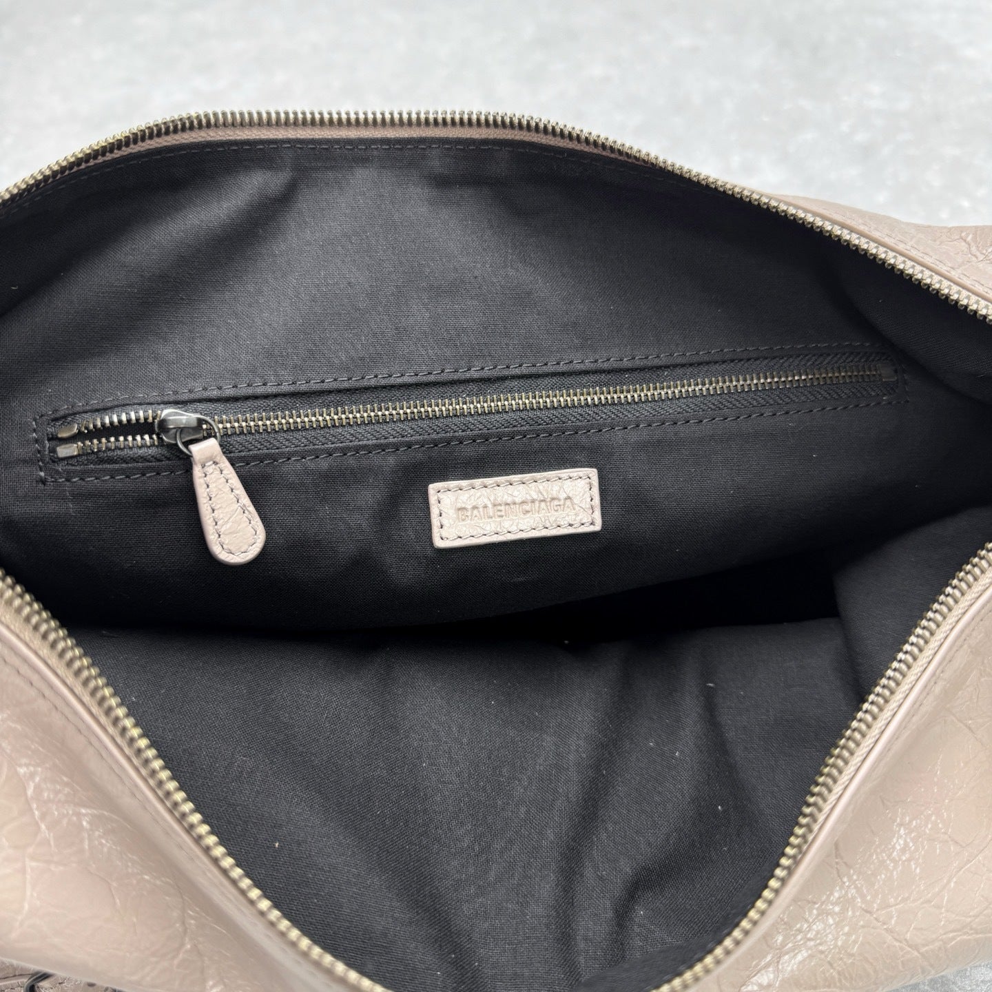 Balenciaga Le City Hobo Arena Lambskin Studded Bag