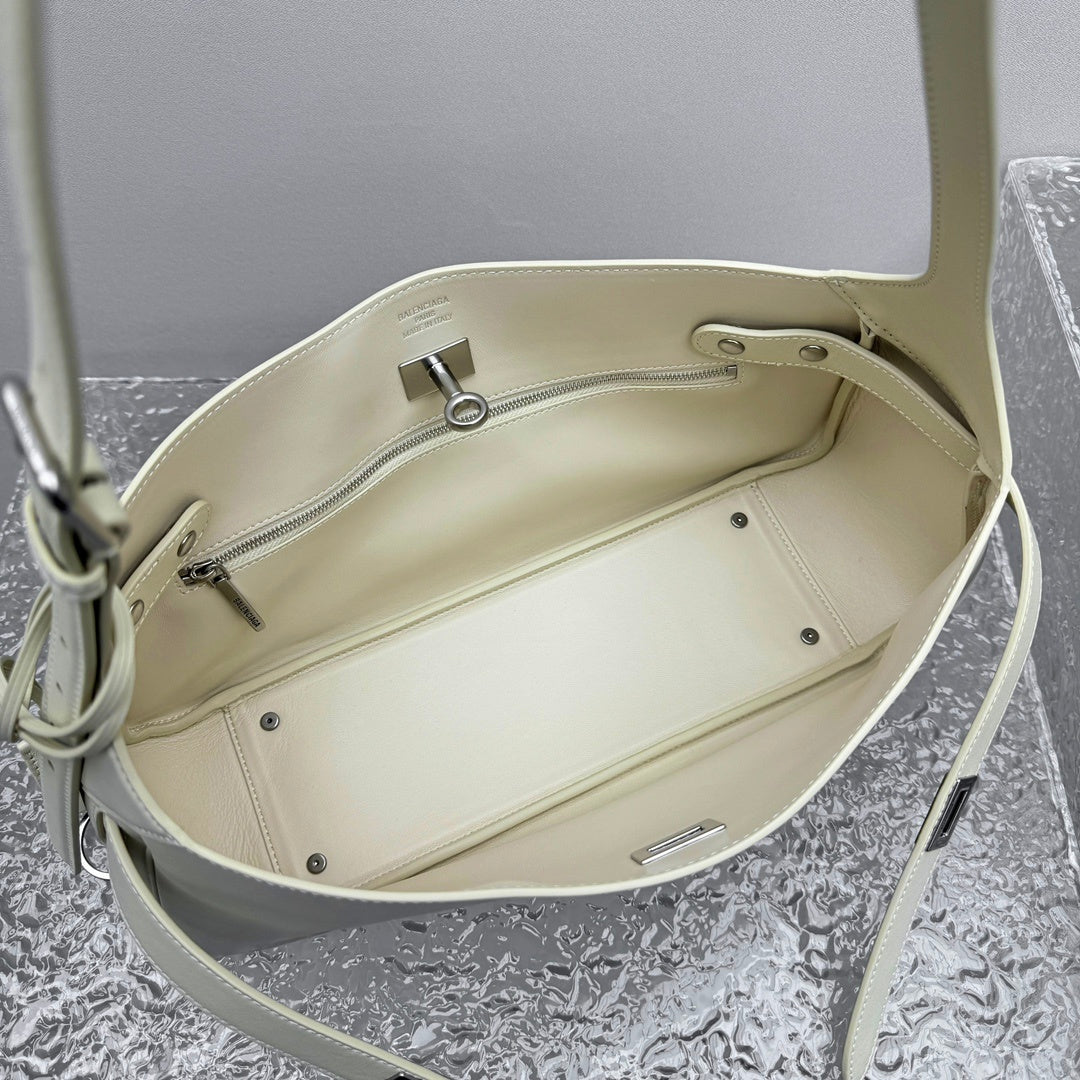 Balenciaga Bel Air Small Shoulder Bag | Silver Hardware Luxury Handbag