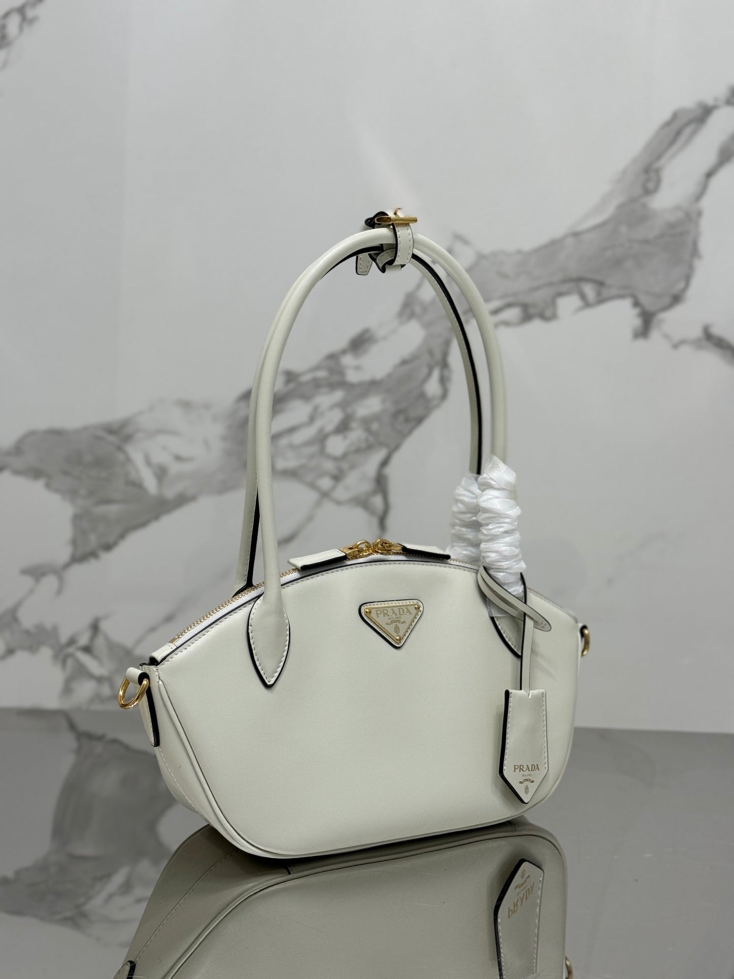 Prada Triangle City Calf Small Shoulder Bag