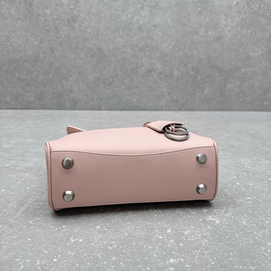 Balenciaga Rodeo Mini Pastel Pink Suede Tote Bag