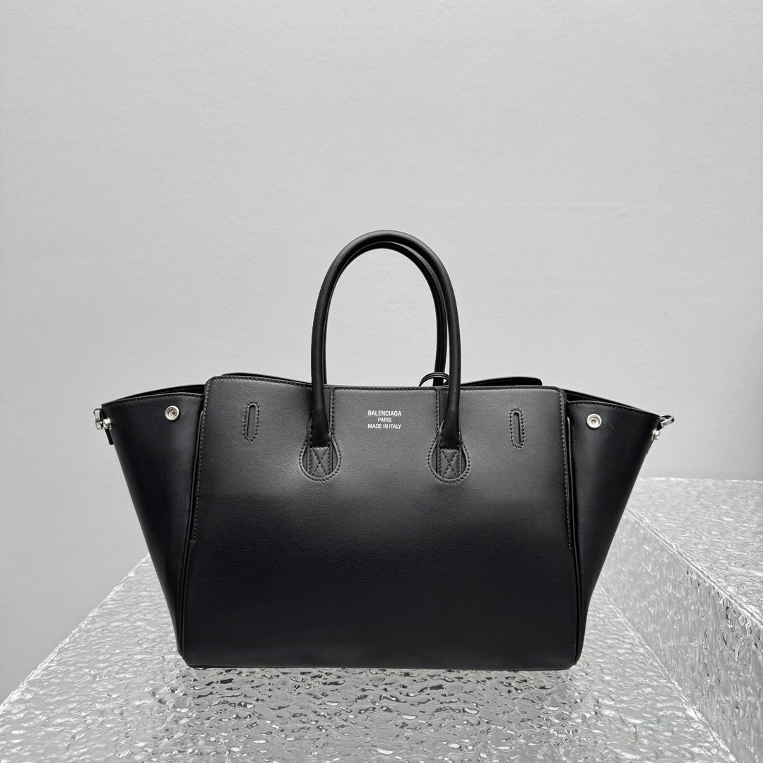 Balenciaga Bel Air Carry All Black Calfskin Luxury Tote Bag