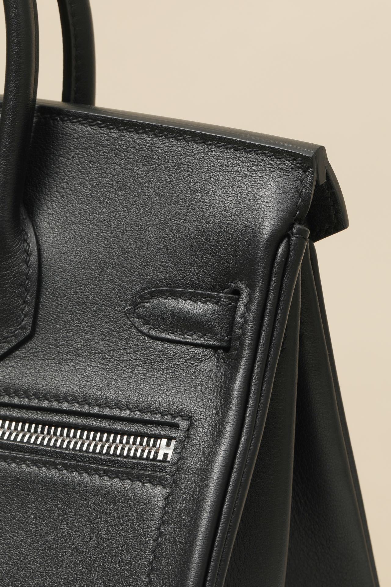 Hermès Birkin Rock 25 Black Volupto Leather