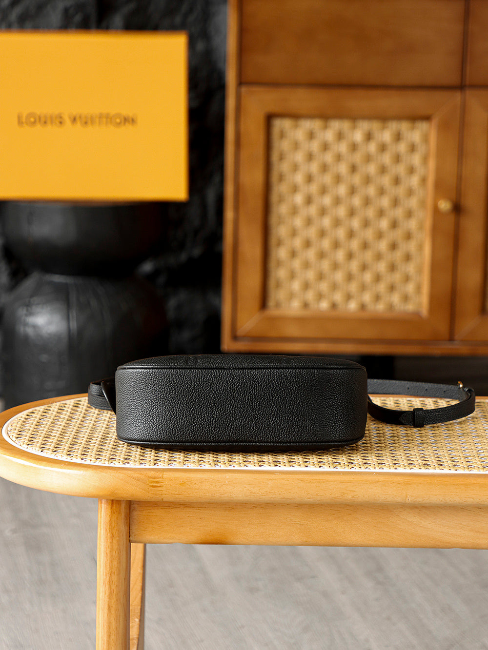 Louis Vuitton Bagatelle Bag in Black Monogram Empreinte Leather