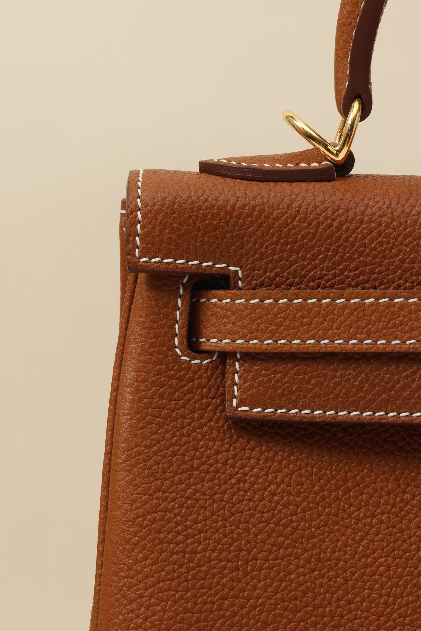 Hermès Kelly Retourne Gold Togo Leather Handbag