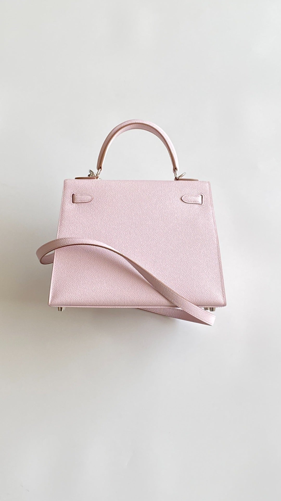 Hermès Kelly 25 Sellier Mauve Pale Epsom