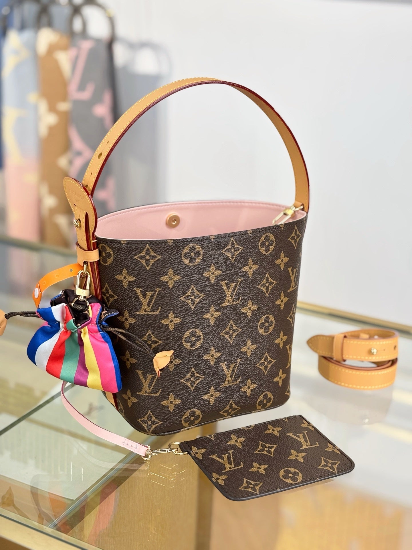 Louis Vuitton All In BB Bag in Monogram Canvas with Pink Lining