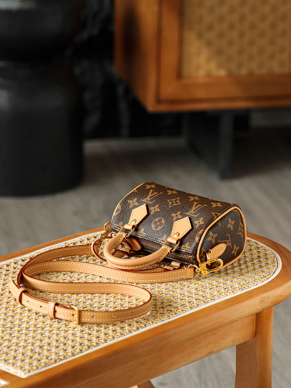 Louis Vuitton Nano Speedy Bag – Monogram Canvas with Cowhide Leather Trim