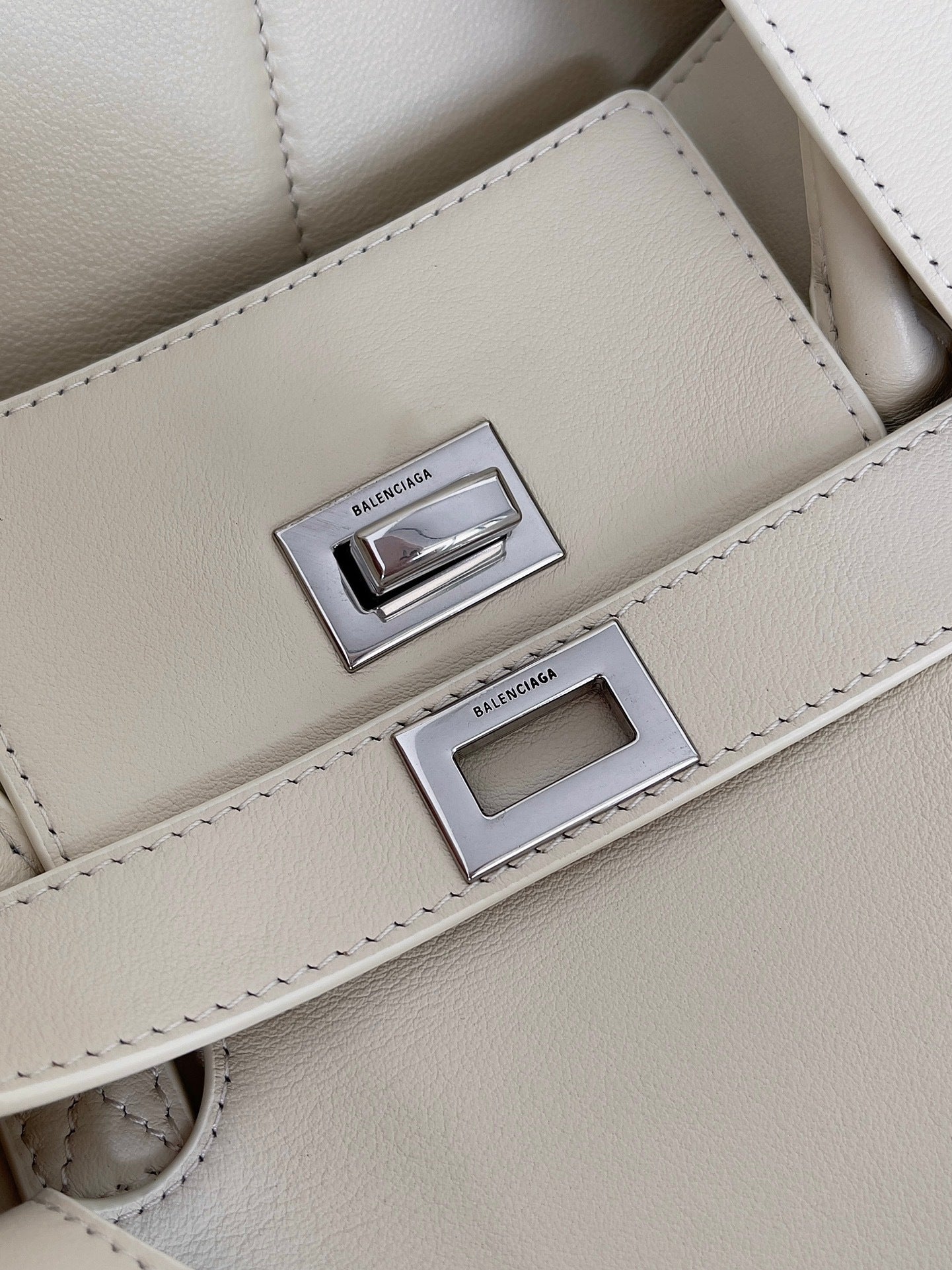 Balenciaga Bel Air Carry All Calfskin Silver Hardware