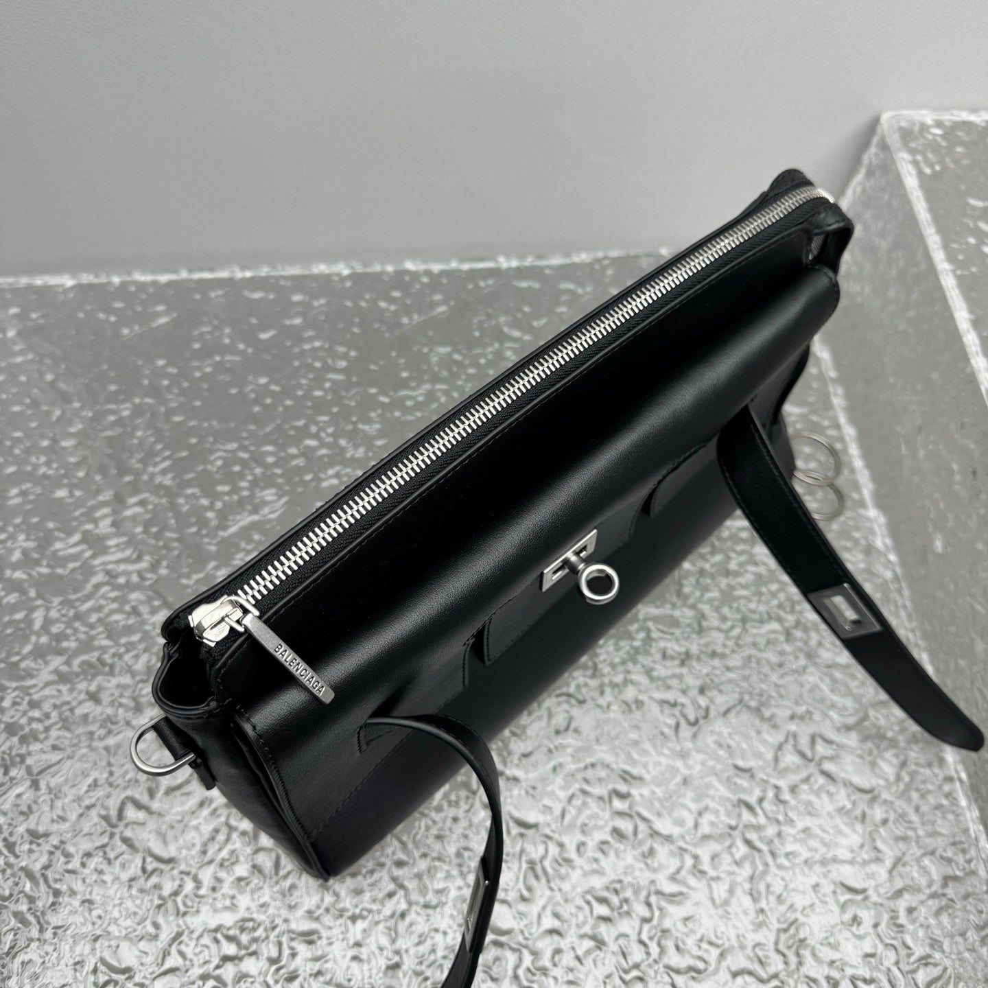 Balenciaga Bel Air Small Black Calfskin Messenger Bag
