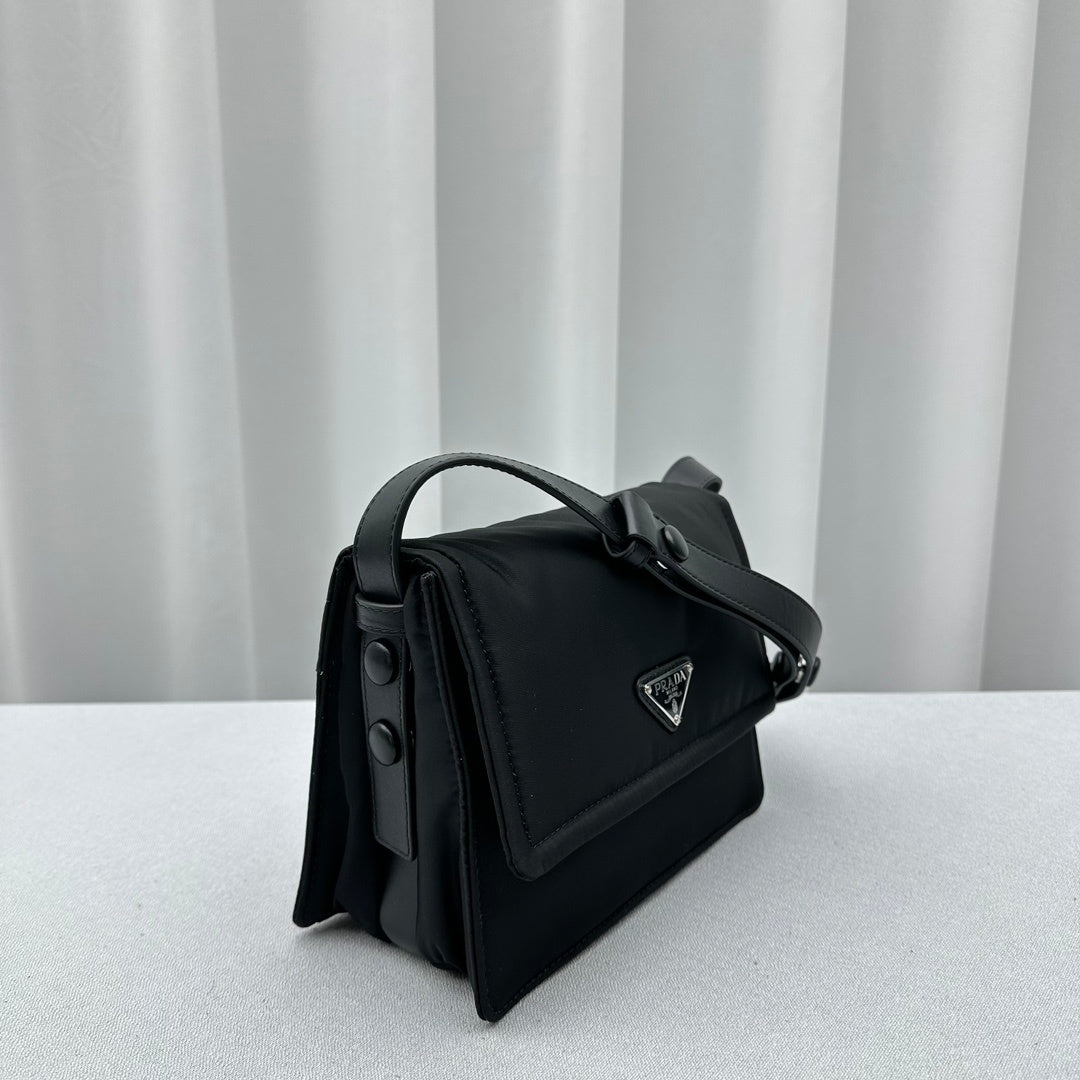 Prada Traveller Small Padded Re-Nylon Shoulder Bag – Black