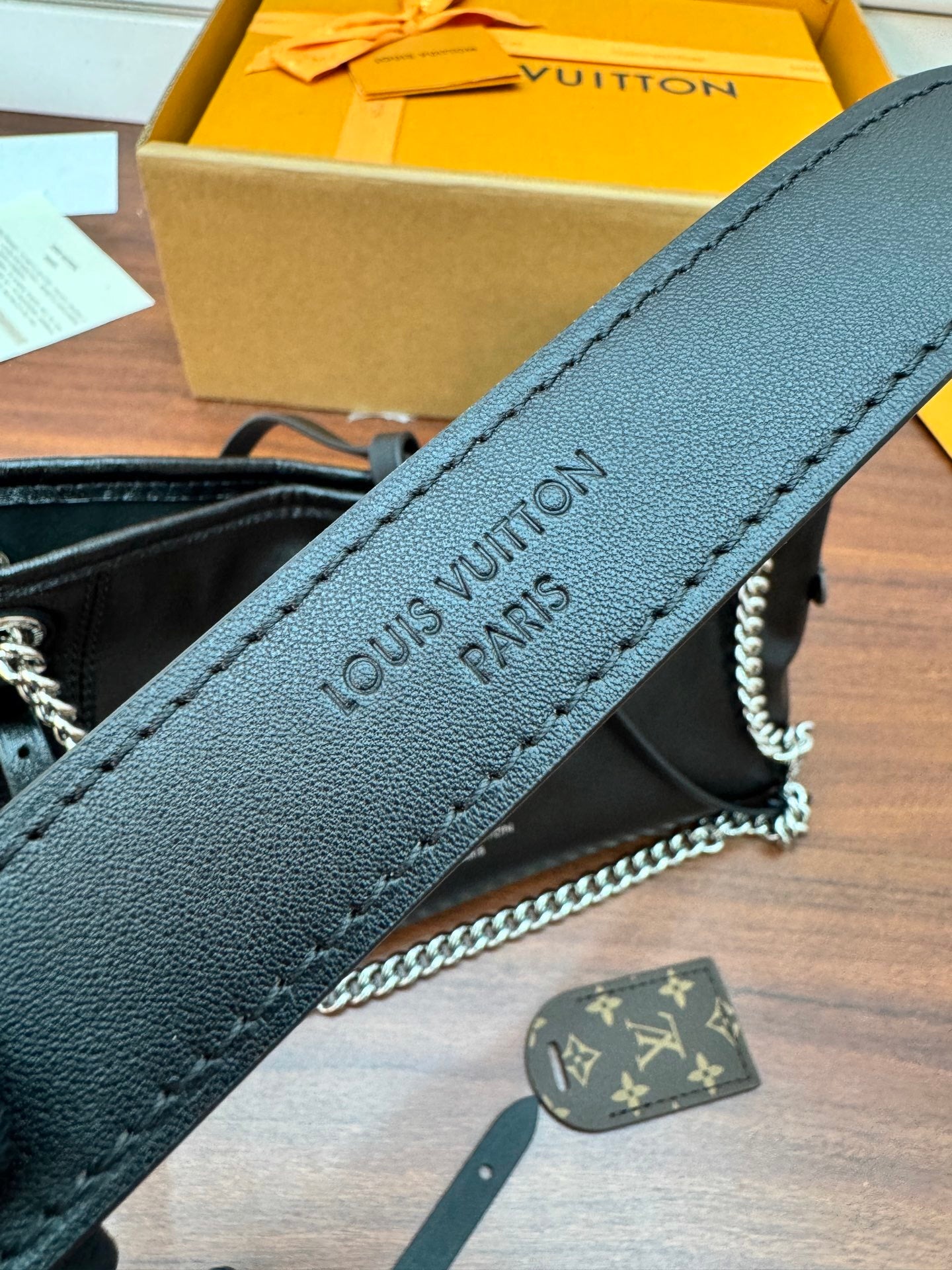 Louis Vuitton Carryall Vibe BB Bag – Black Lambskin with Silver Hardware