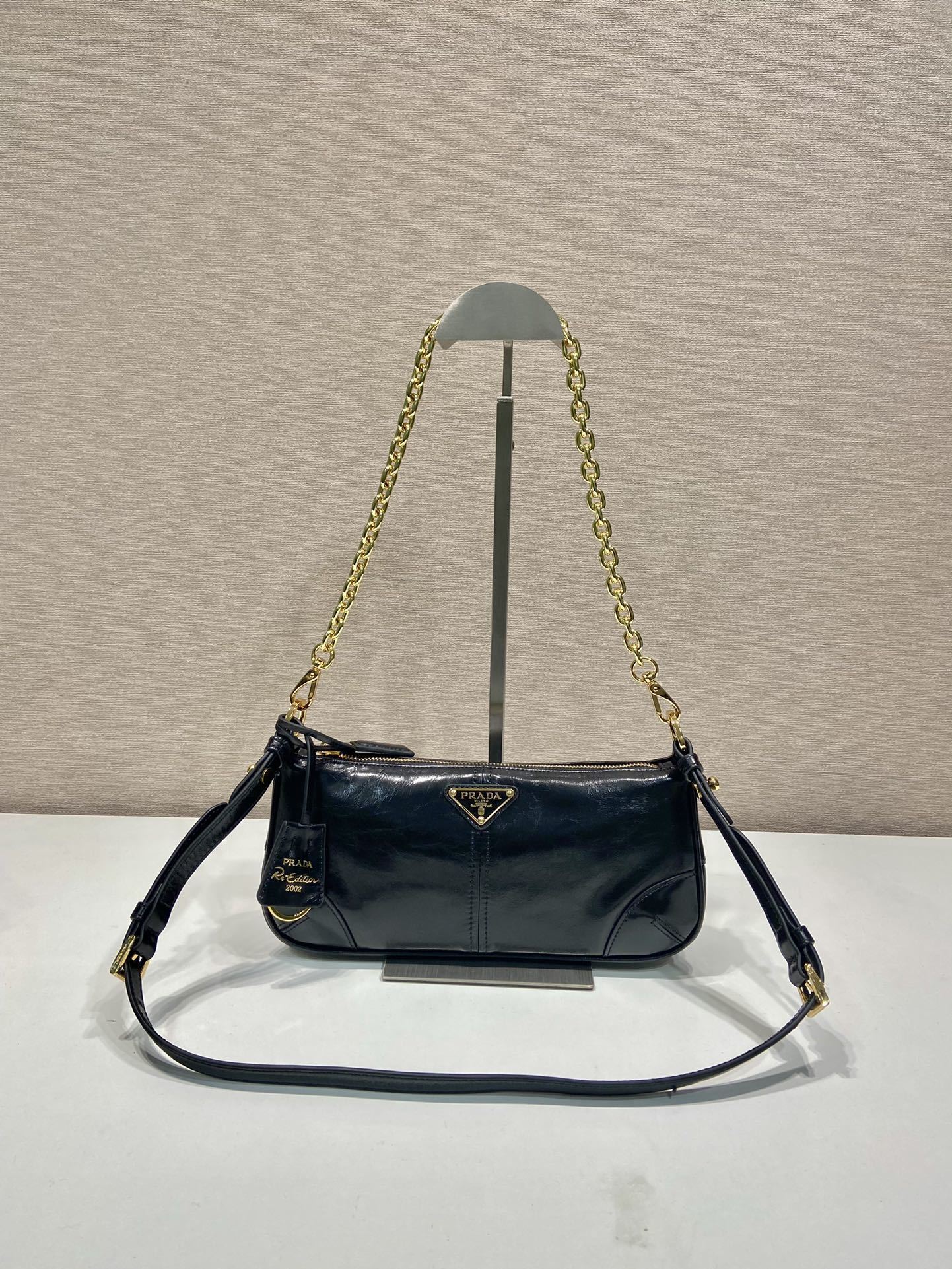 Prada Re-Edition 2002 Medium Leather Shoulder Bag