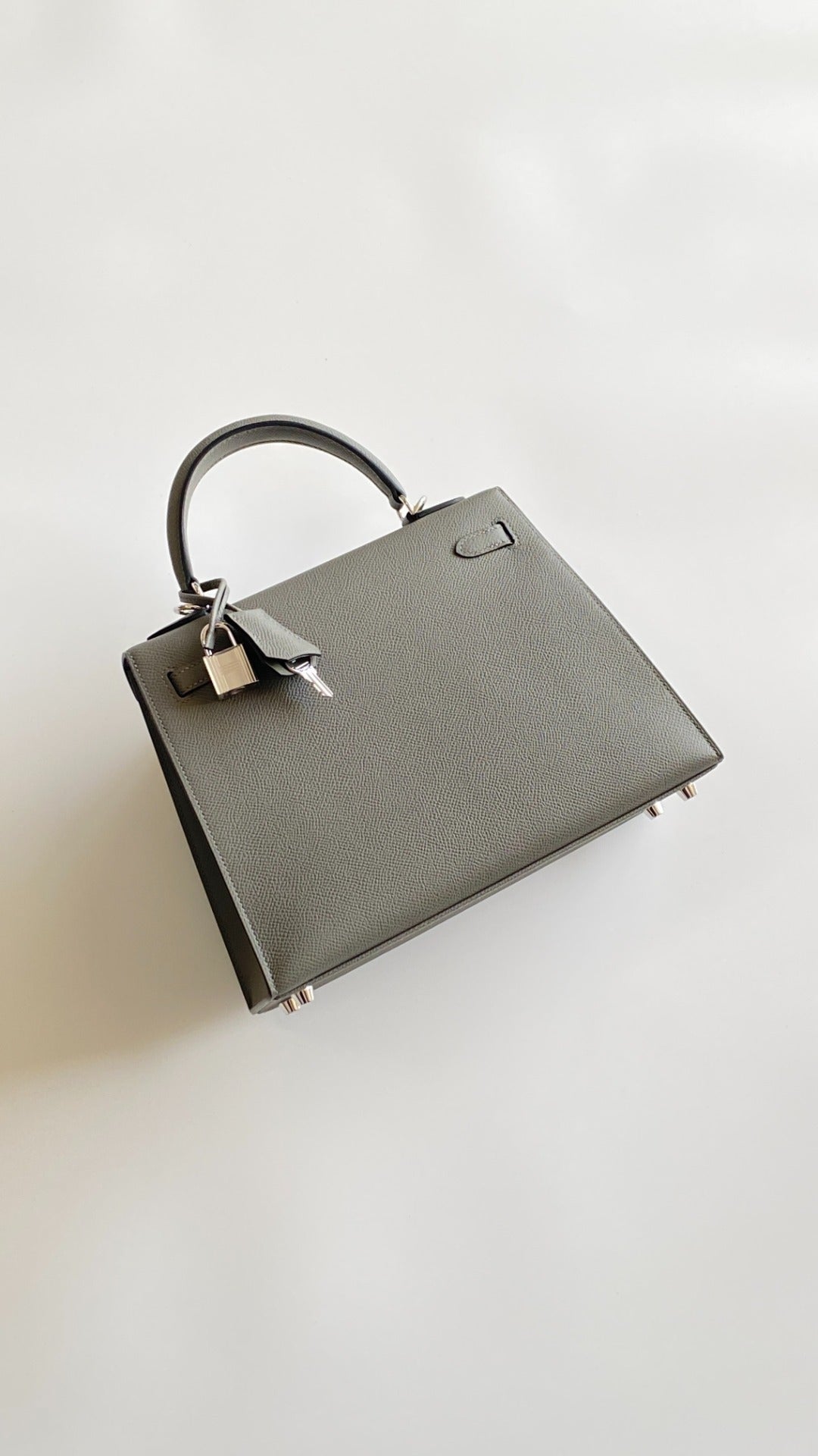 Hermès Kelly 25 Epsom Gris Asphalte Palladium