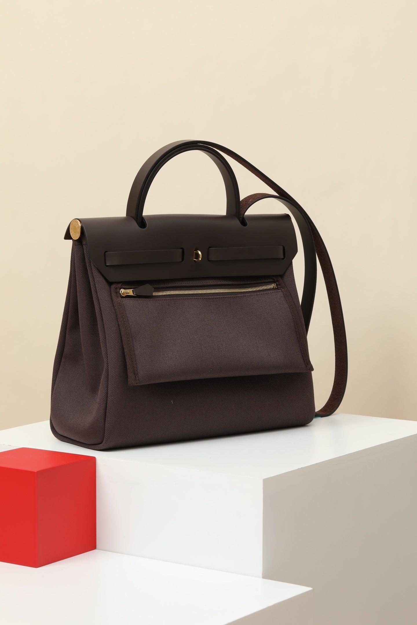 Hermès Herbag Zip 31 Casual Canvas & Leather Bag