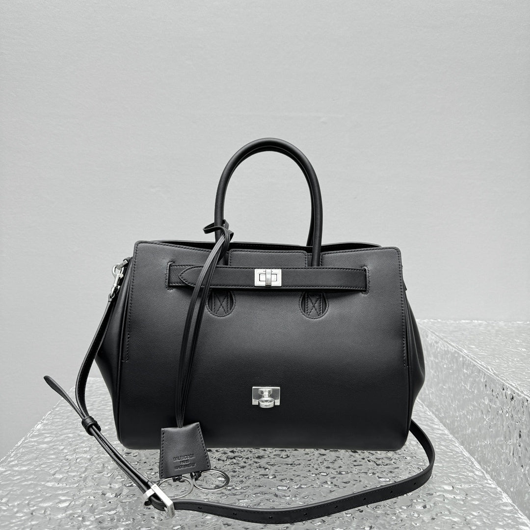 Balenciaga Bel Air Carry All Black Calfskin Luxury Tote Bag
