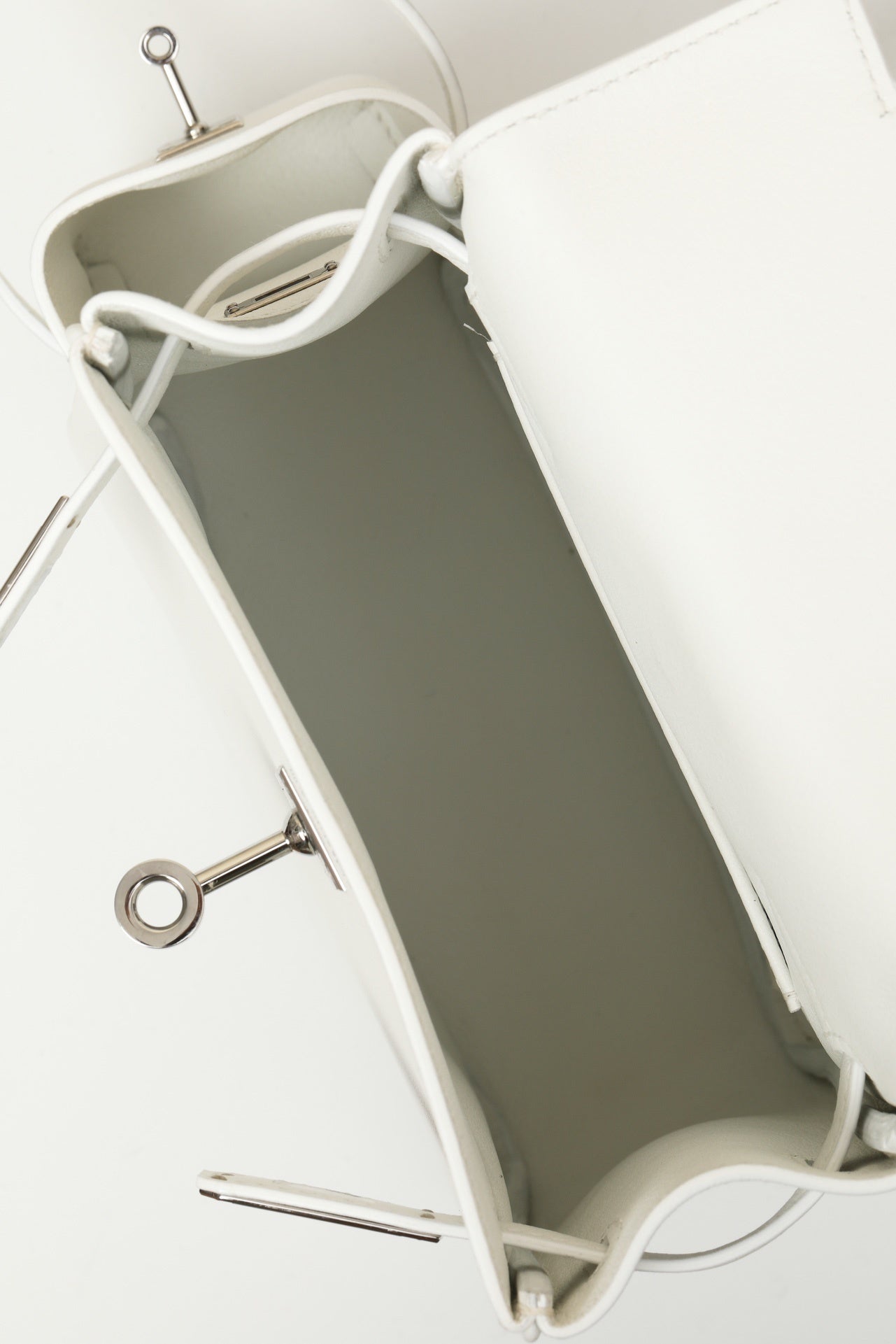 Hermès Kelly Jump White Swift Leather Backpack
