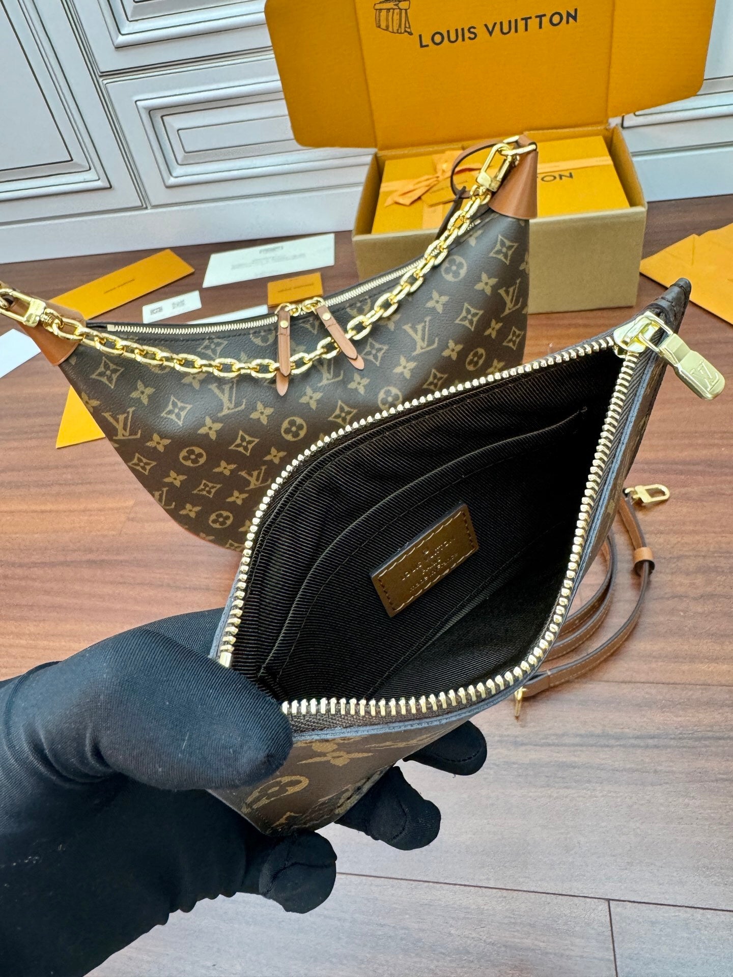 Louis Vuitton Loop Hobo Bag in Monogram & Monogram Reverse Canvas with Cowhide Leather Trim