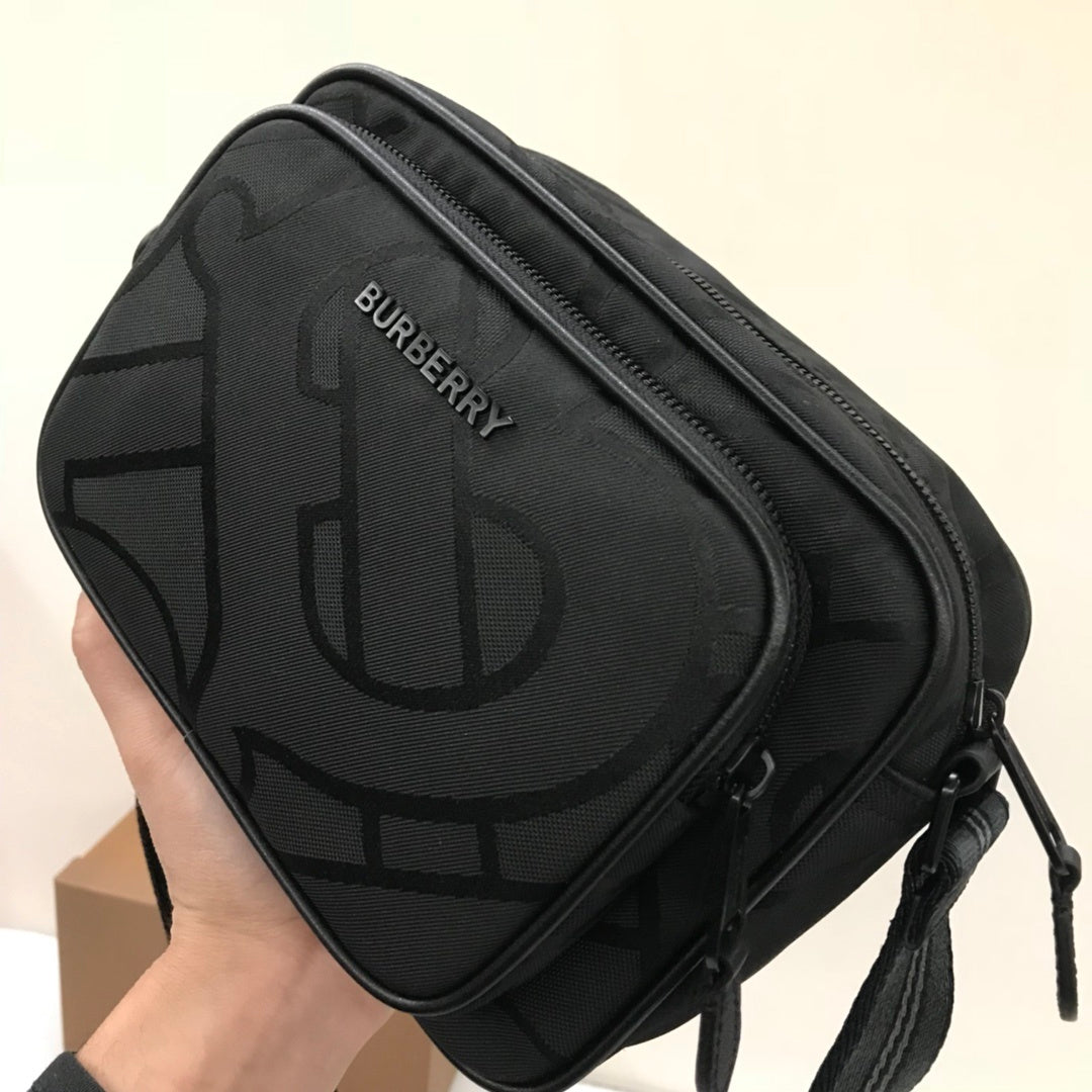 Burberry Paddy Crossbody Bag in Black TB Monogram Jacquard