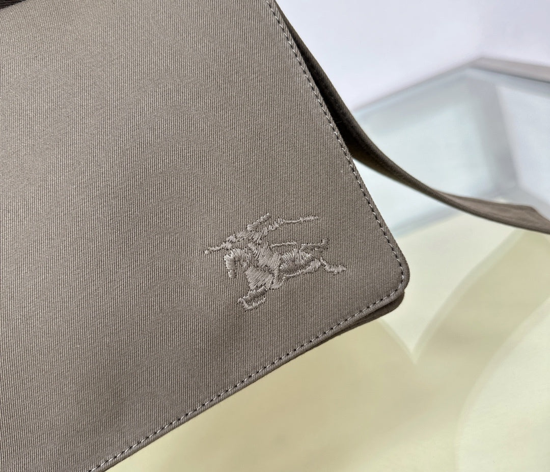 Burberry Trench Crossbody Bag Cappuccino Leather with Equestrian Knight Logo
