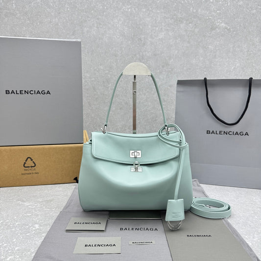 Balenciaga Rodeo Small Mineral Green Leather Bag
