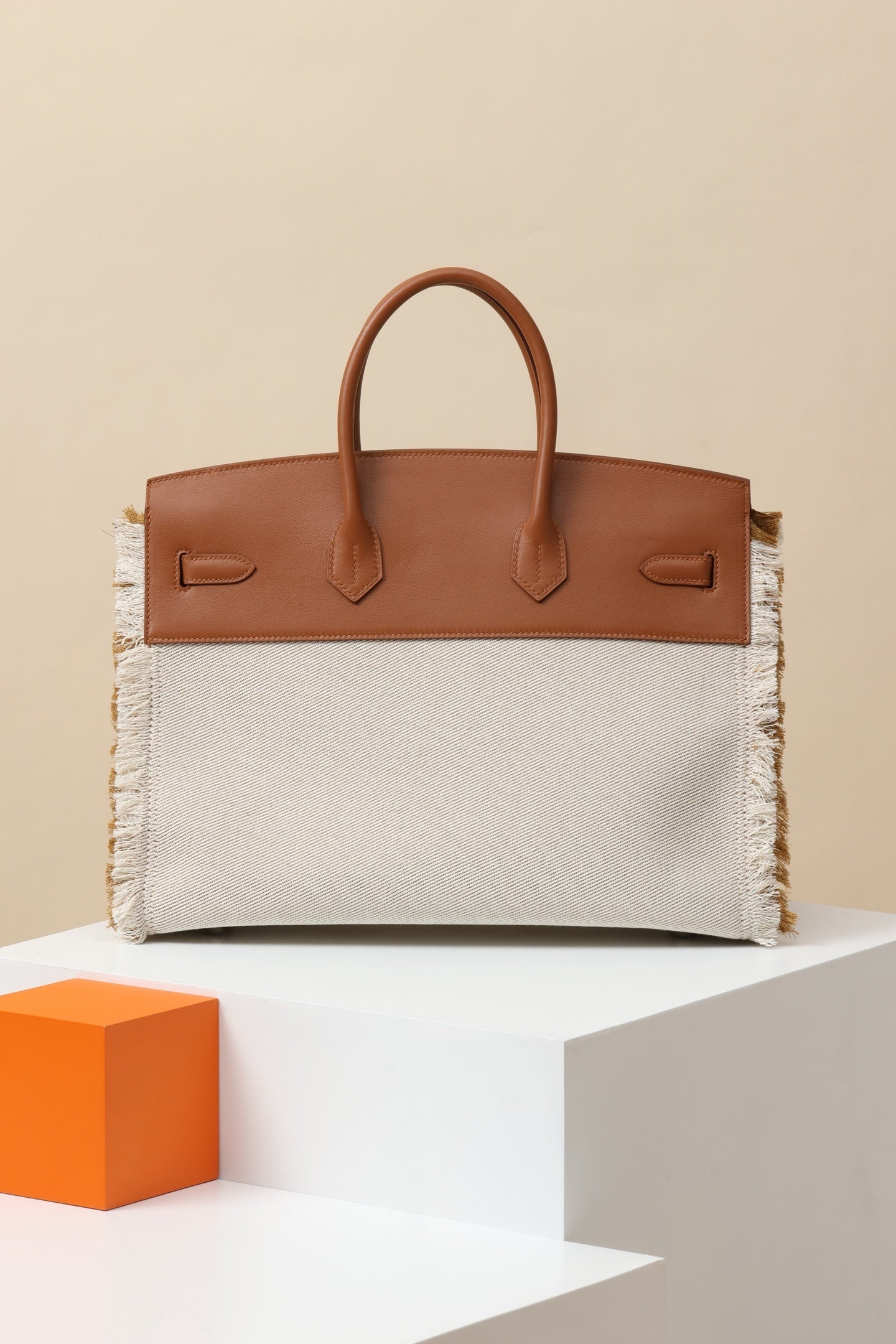 Hermès Birkin 35 Fray Fray Toile H & Swift Leather
