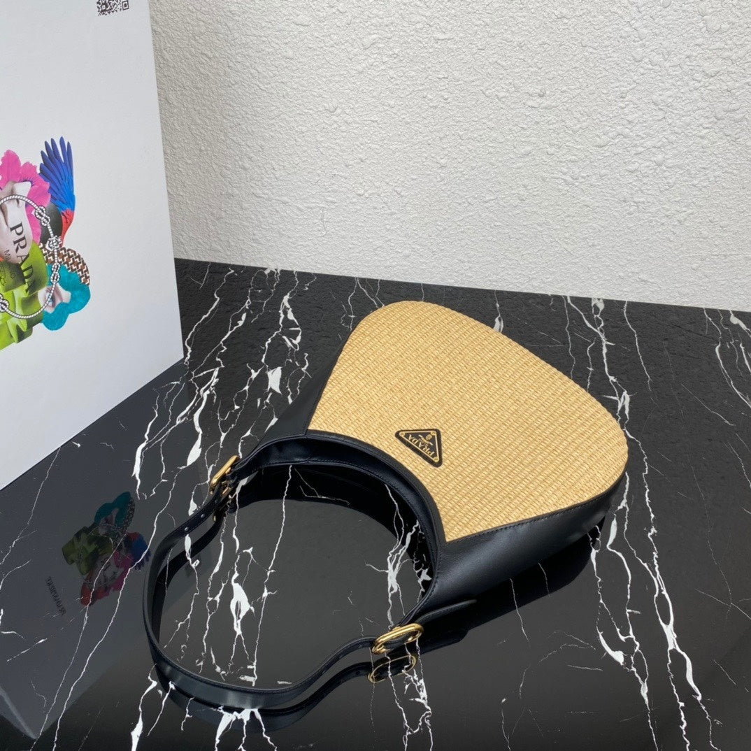 Prada Woven Cleo Shoulder Bag