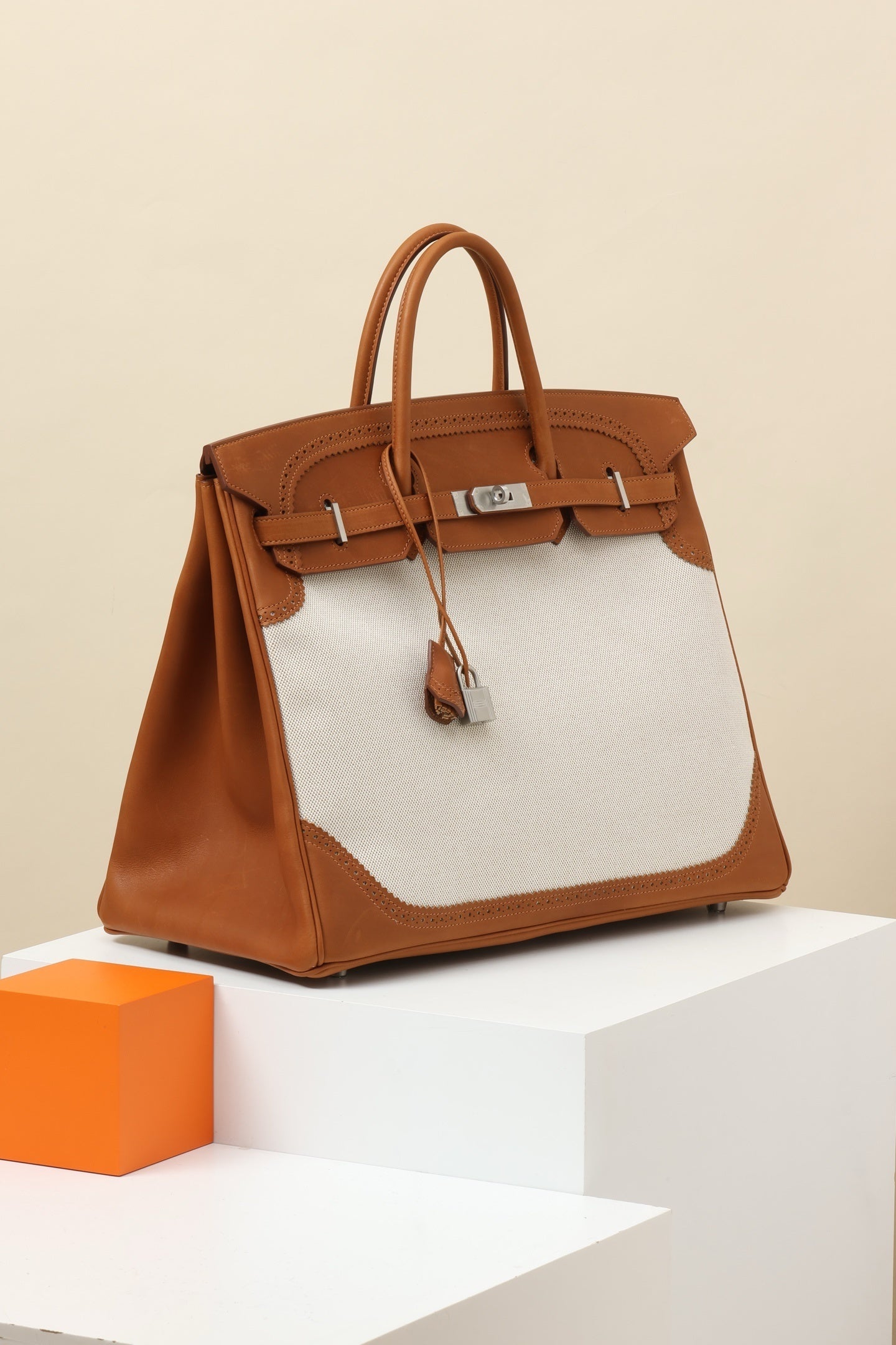 Hermès Birkin Ghillies 35 Canvas & Leather