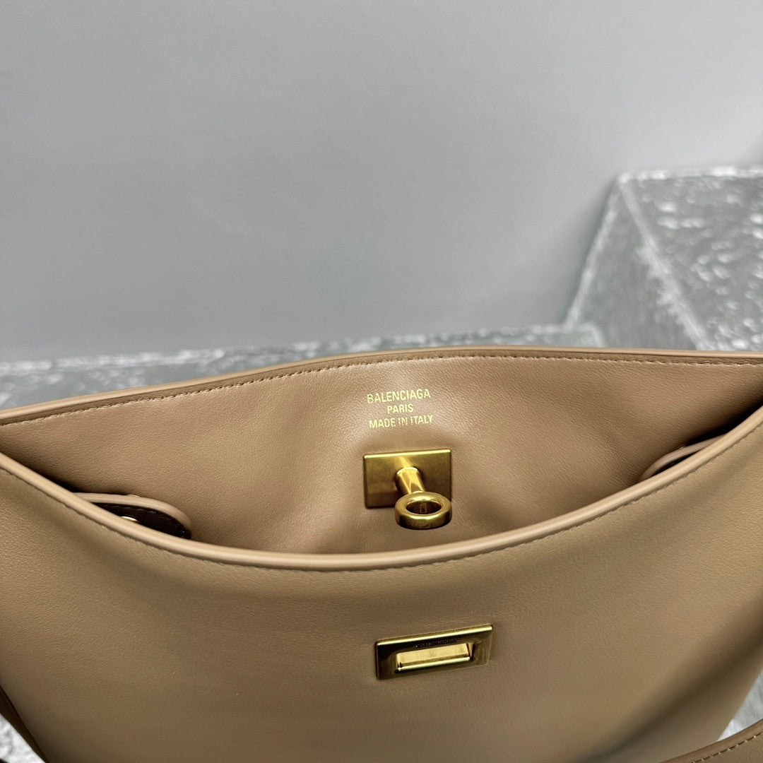 Balenciaga Bel Air Small Hobo Bag | Beige Leather Luxury Shoulder Bag