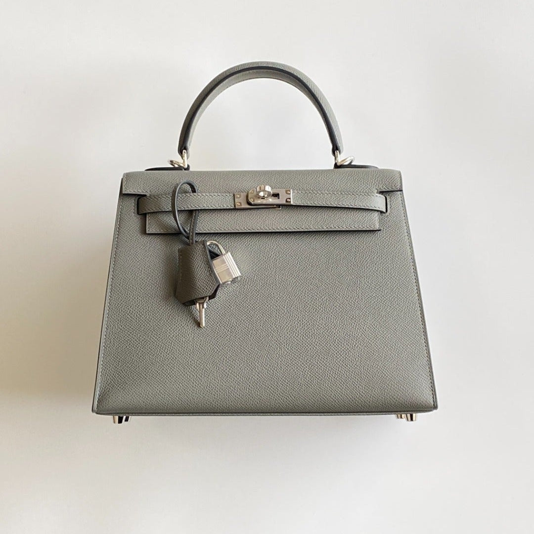 Hermès Kelly 25 Epsom Gris Asphalte Palladium