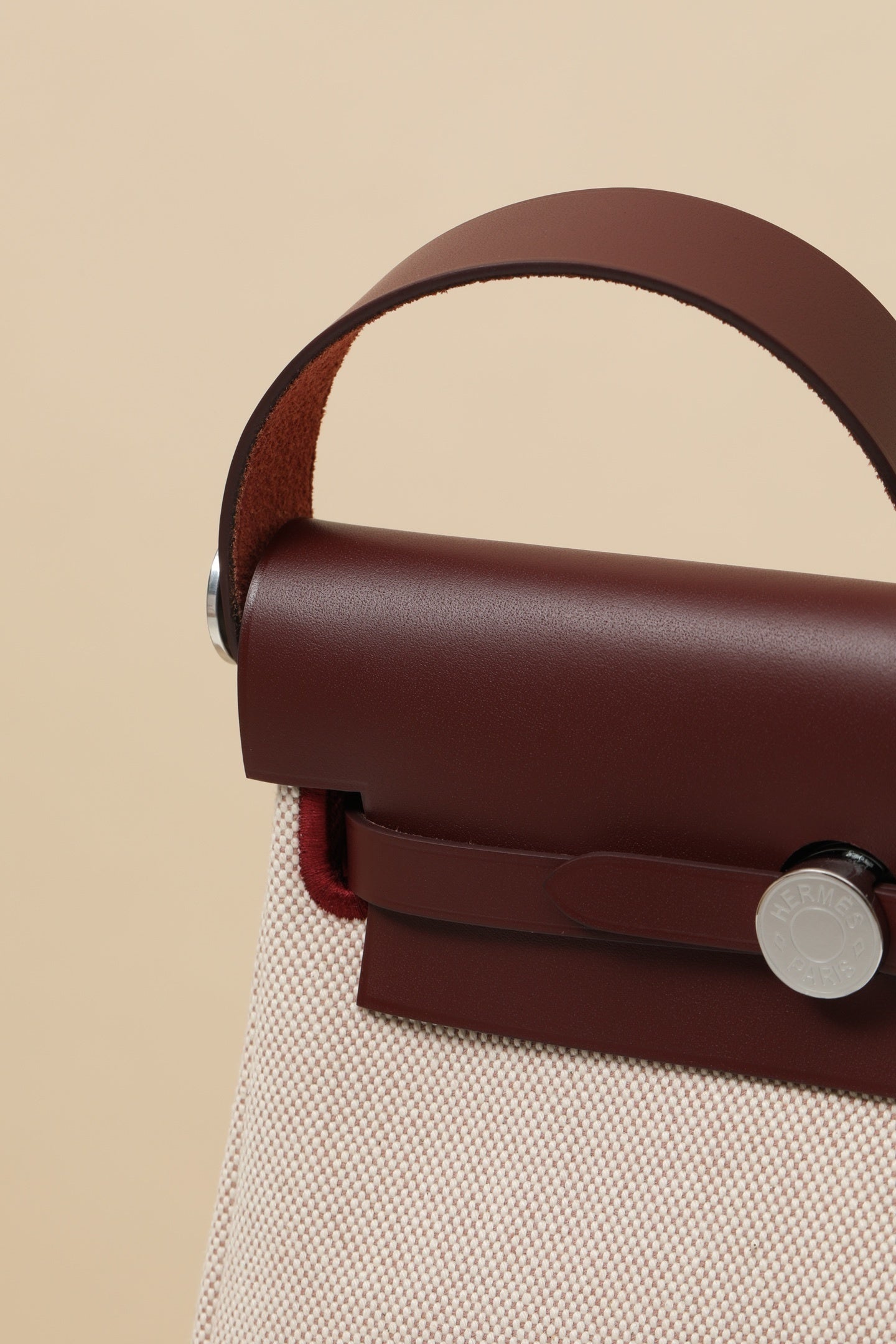 Hermès Mini Herbag Zip 20 – Elegant Canvas & Leather Designer Bag
