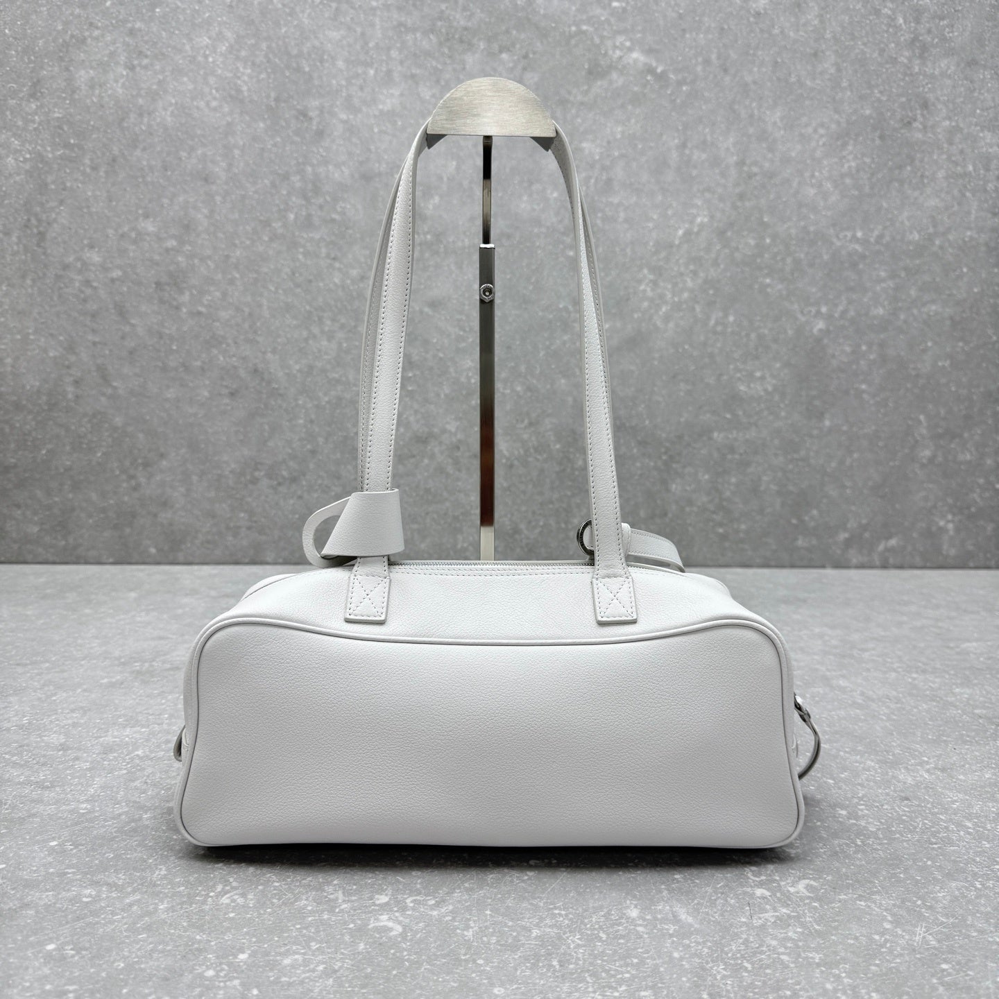 Balenciaga Carrie Bowling Bag Small White Calfskin