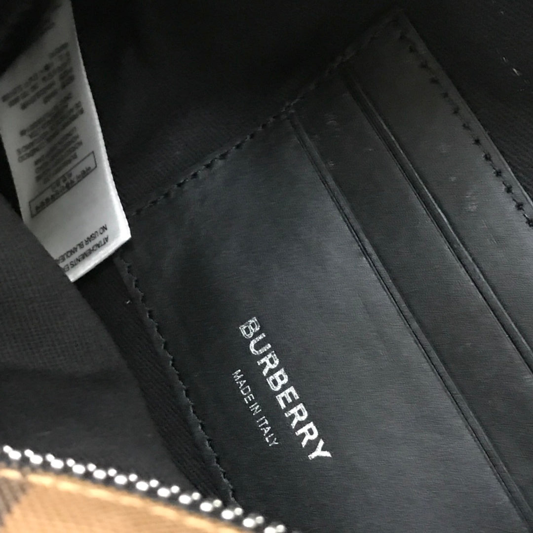 Burberry Paddy Compact Crossbody Bag in Dark Birch Brown Check
